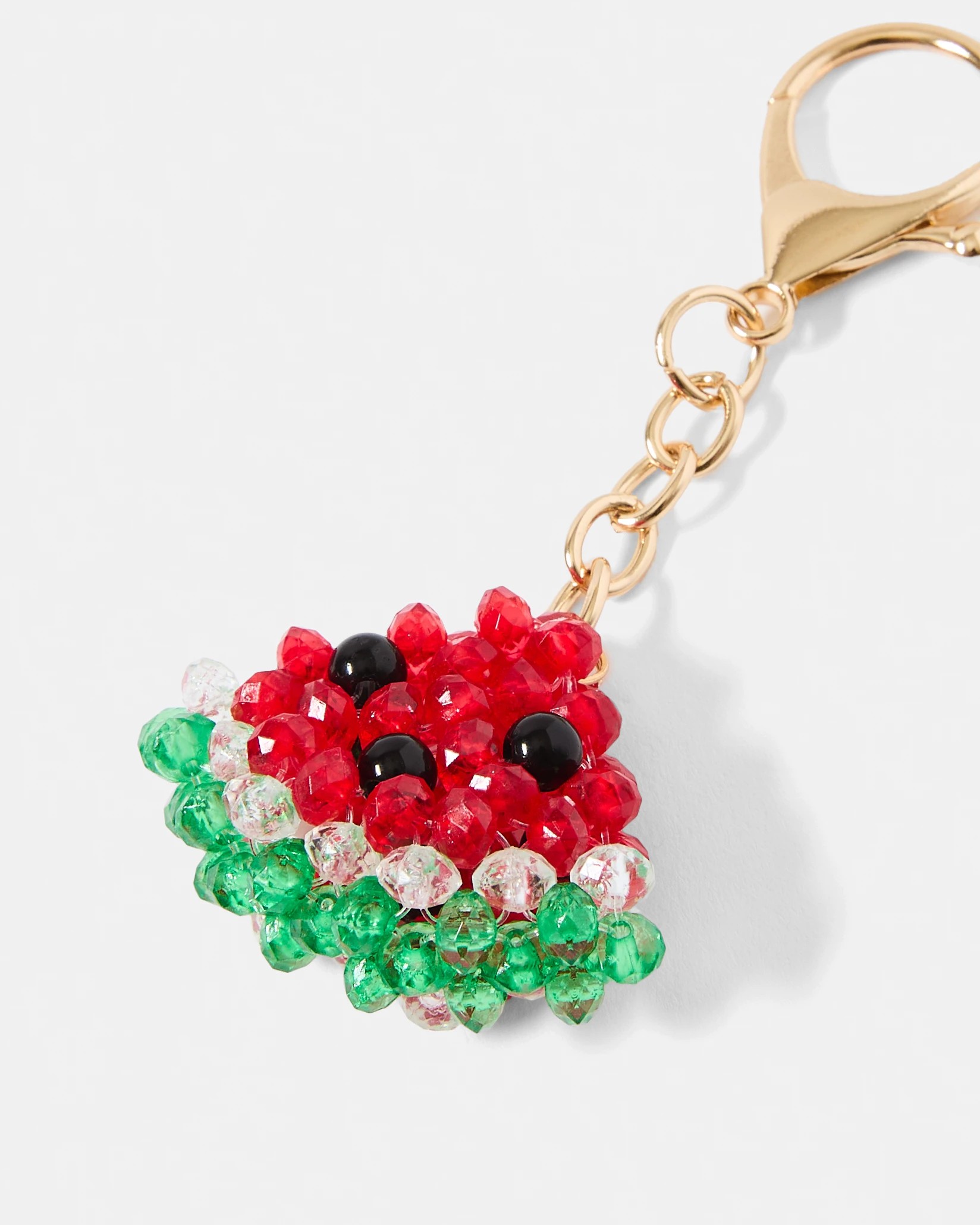 3 Watermelon Charm Keyring Gift Set - Gold Tone and Red, 3 of 3