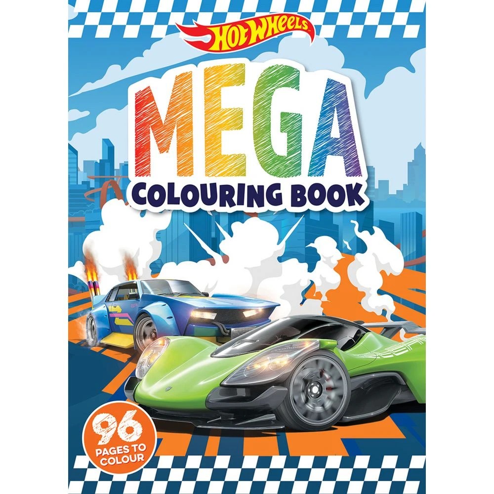 1 Scholastic Mega Colouring Book Hot Wheels, 1 of 4