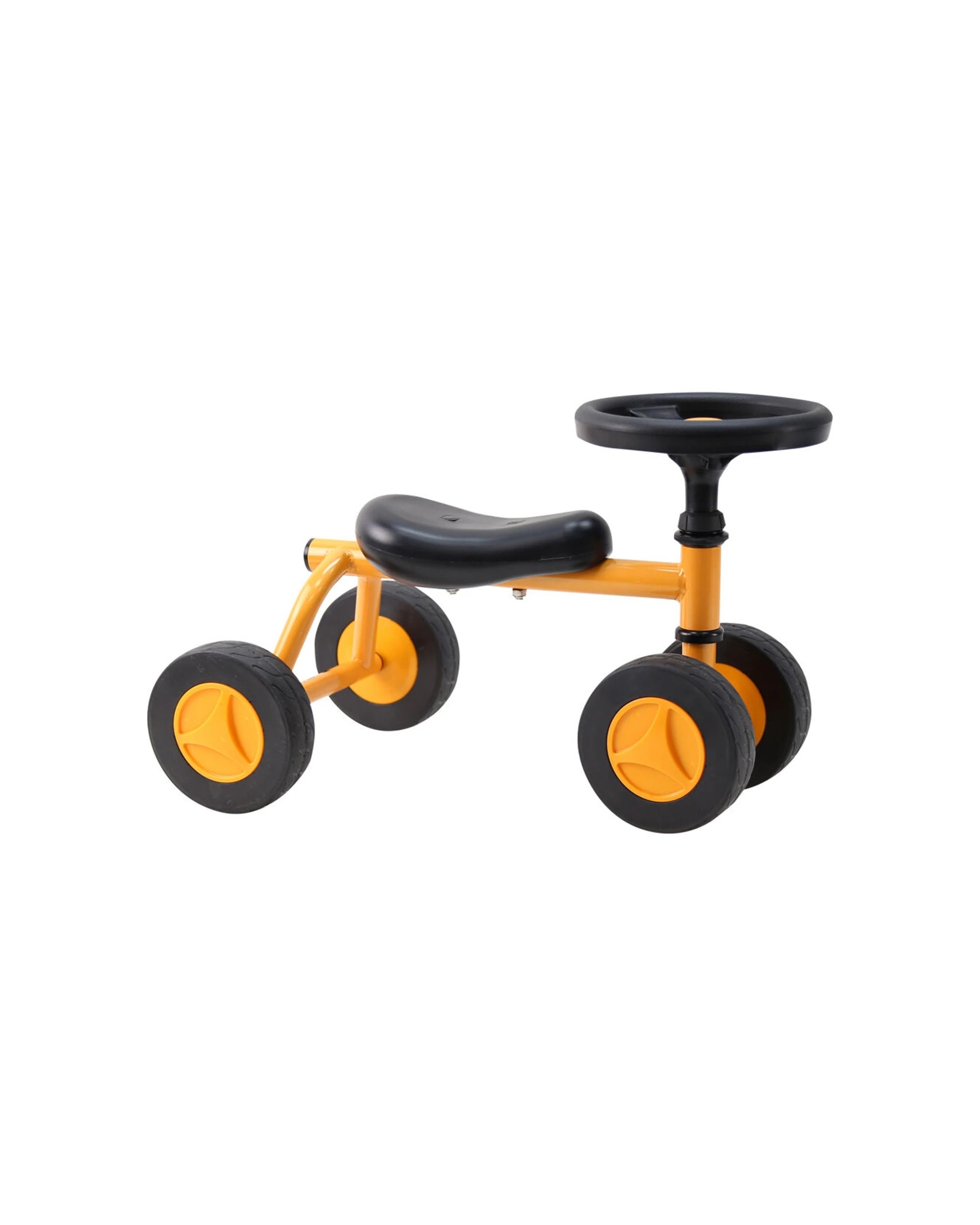 1 Top-Trike Quaddy Wheels Push Bike Ride-On Toy - Four Wheel Ride-On - Beginners - Yellow, 1 of 3