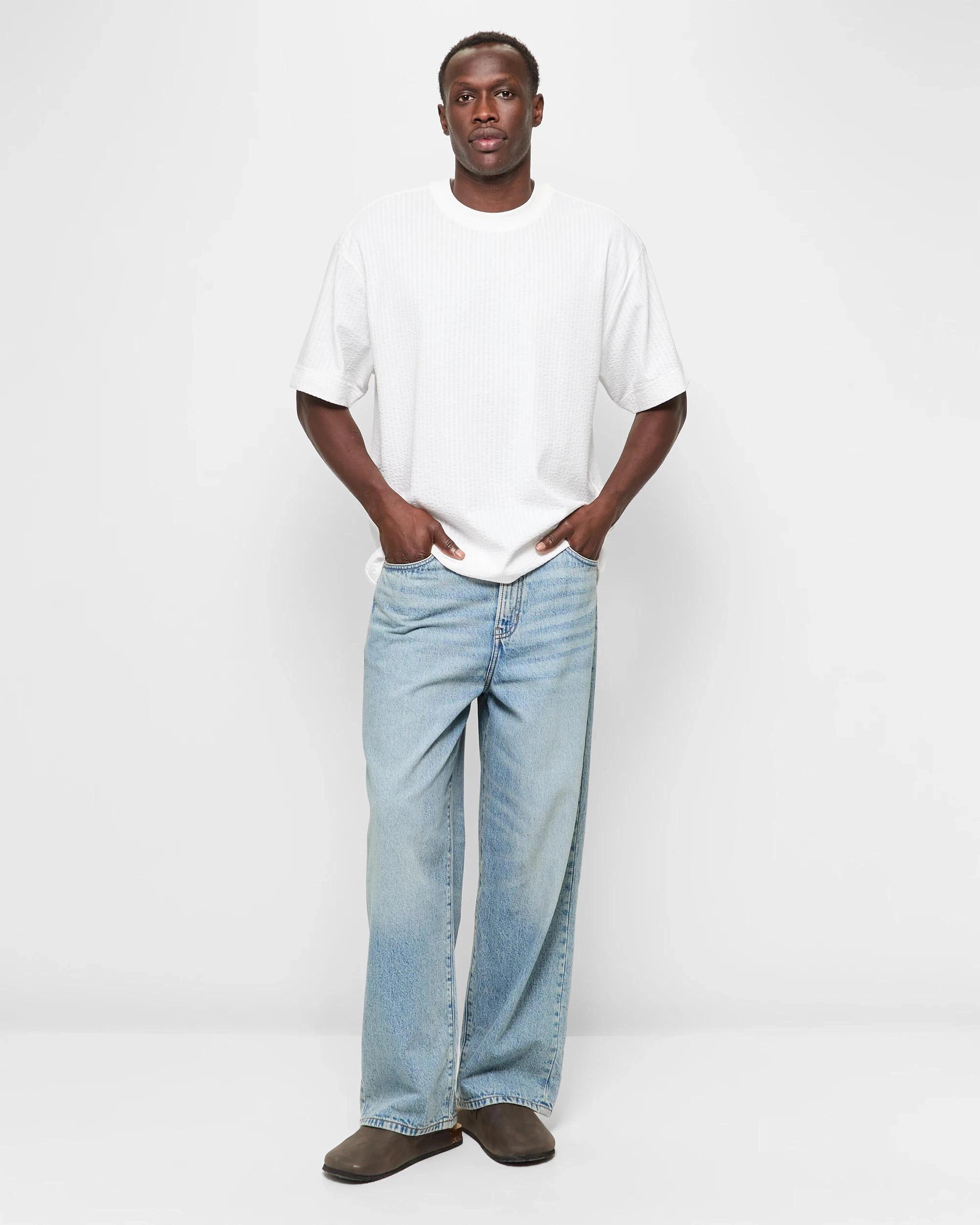 2 Australian Cotton Seersucker T-Shirt - Commons WHITE, 2 of 5