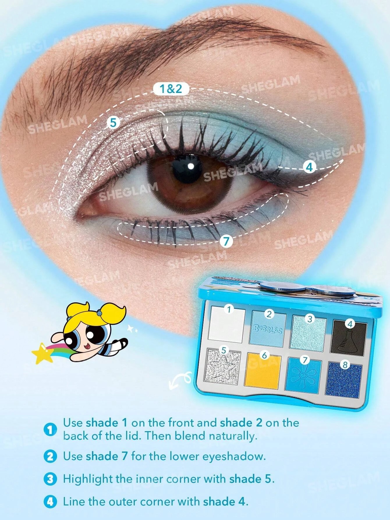 5 The Powerpuff Girls X SHEGLAM The Professor's Girls Palette – Joy & Laughter, 5 of 7