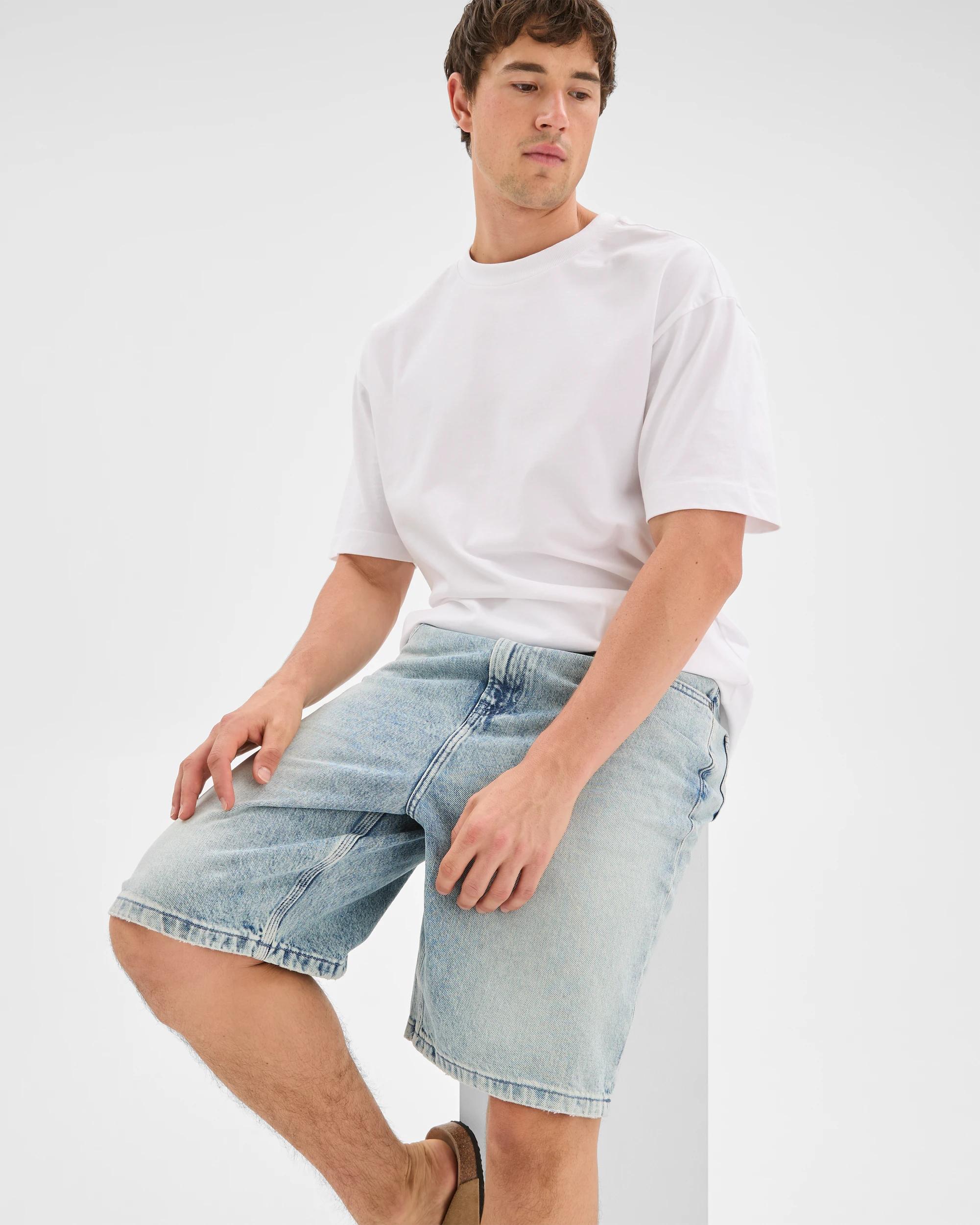 4 Commons Loose Fit Denim Shorts LIGHT INDIGO TINT, 4 of 6