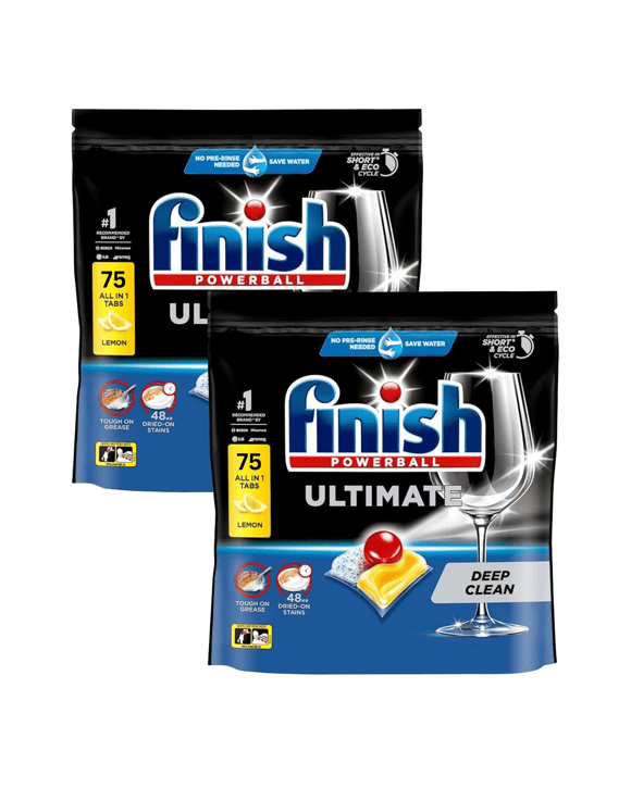 Finish Ultimate Dishwasher Tablets Lemon 75'S X2