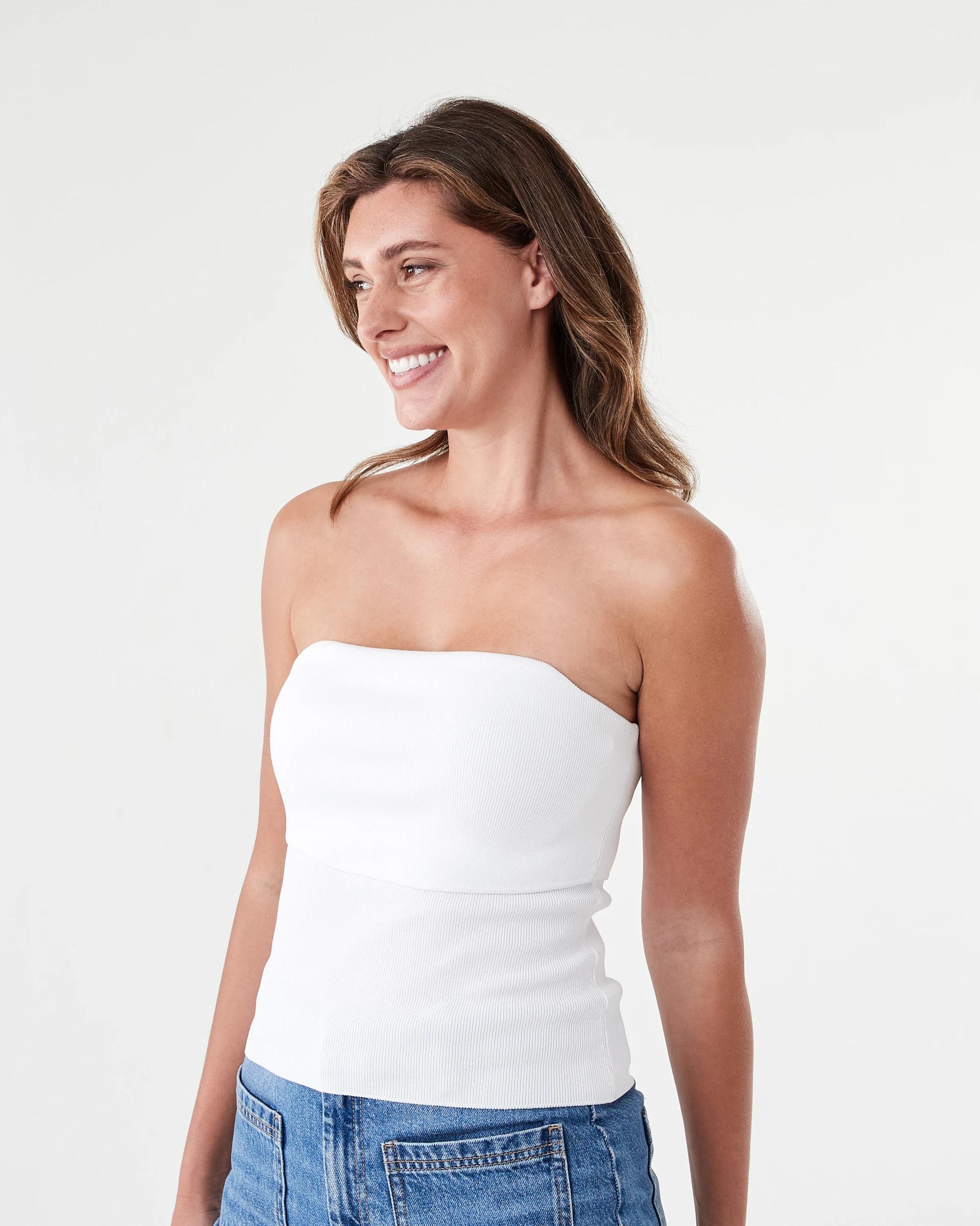 2 Fitted Bandeau Top White, 2 of 7