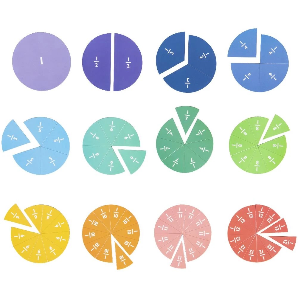 3 Studymate Magnetic Fraction Circle Set, 3 of 4
