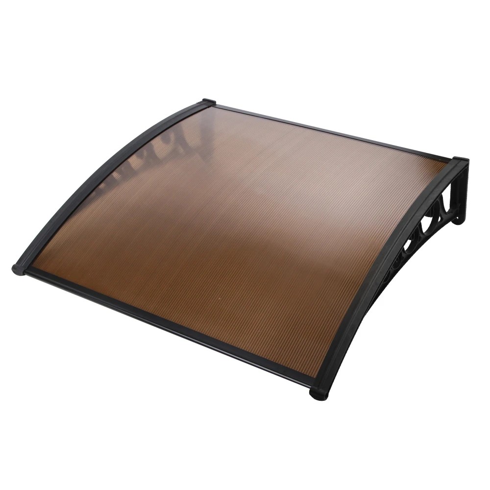 1 Instahut Window Door Awning 1mx1.2m - Brown, 1 of 6