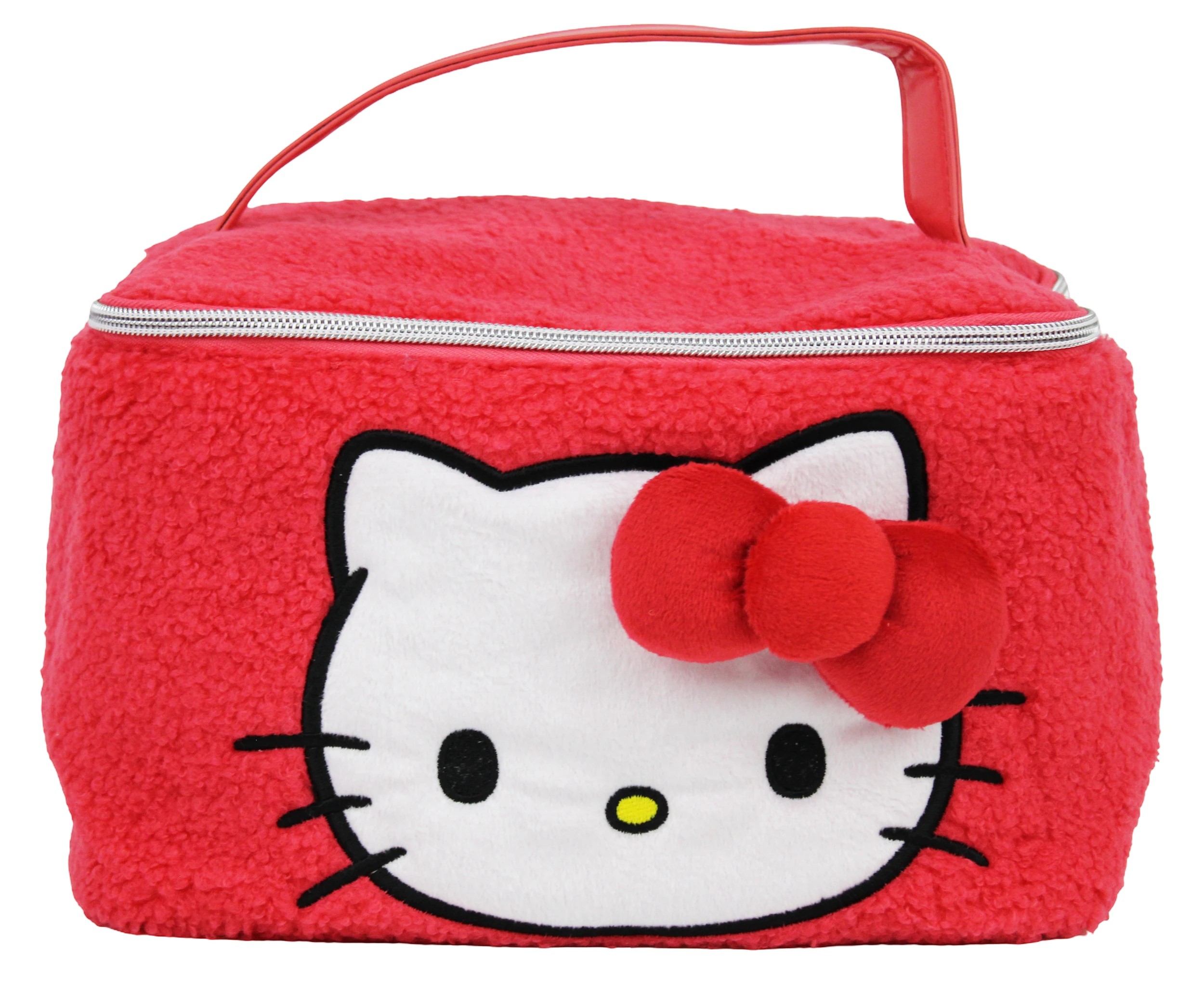 1 Hello Kitty and Friends Fluffy Cosmetic Train Case - Red, 1 of 3