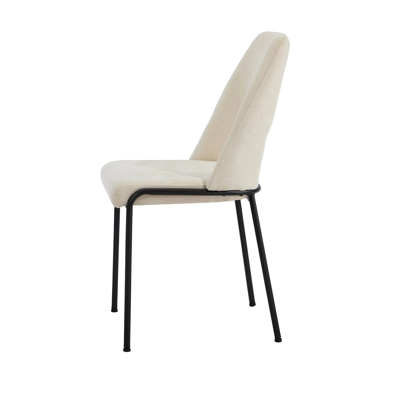 8 Oikiture 4x Dining Chairs Chenille Fabric Kitchen Side Chair - Beige - Beige, 8 of 9