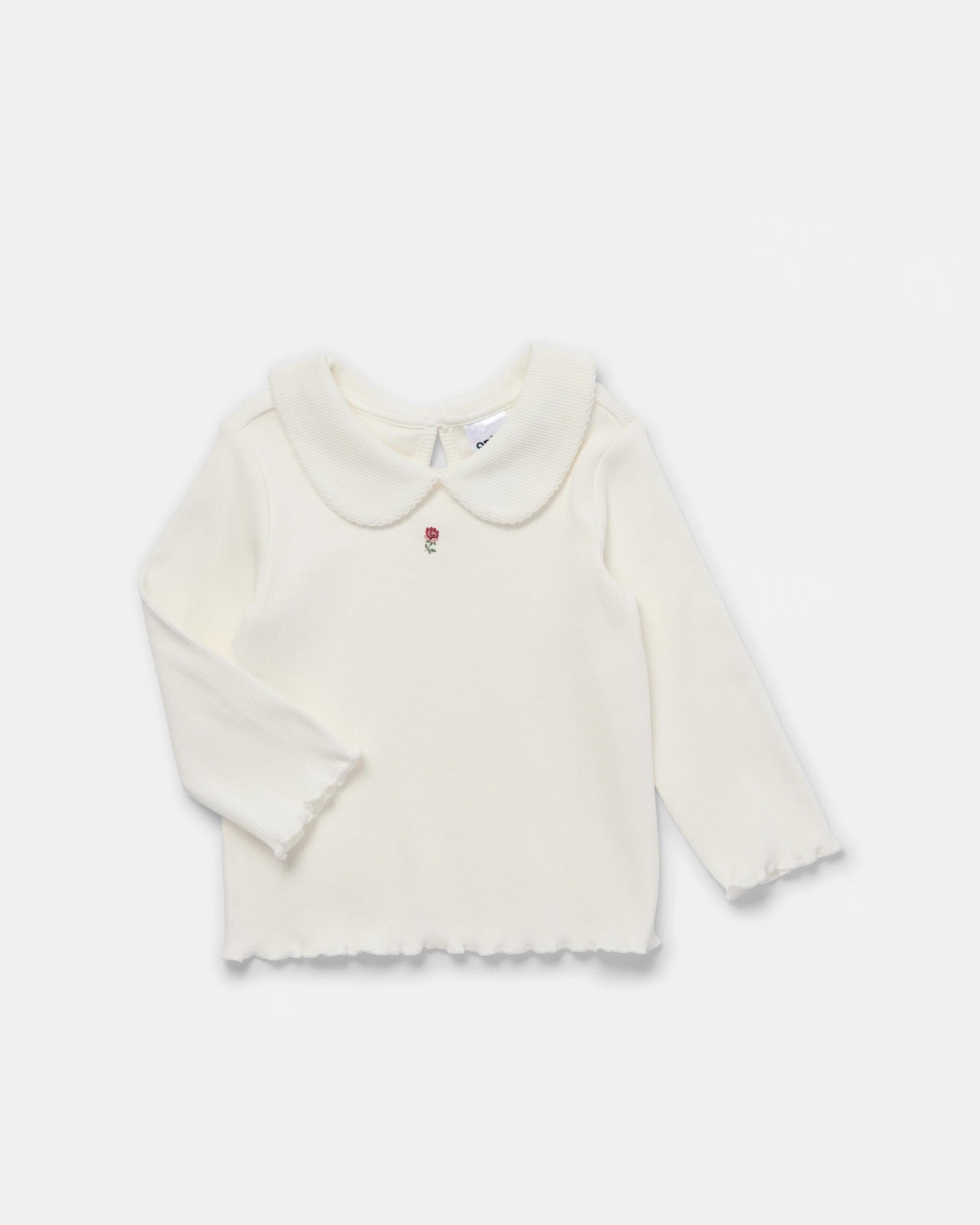 3 3 Pack Cotton Long Sleeve Rib T-shirts Wht Florl, 3 of 7