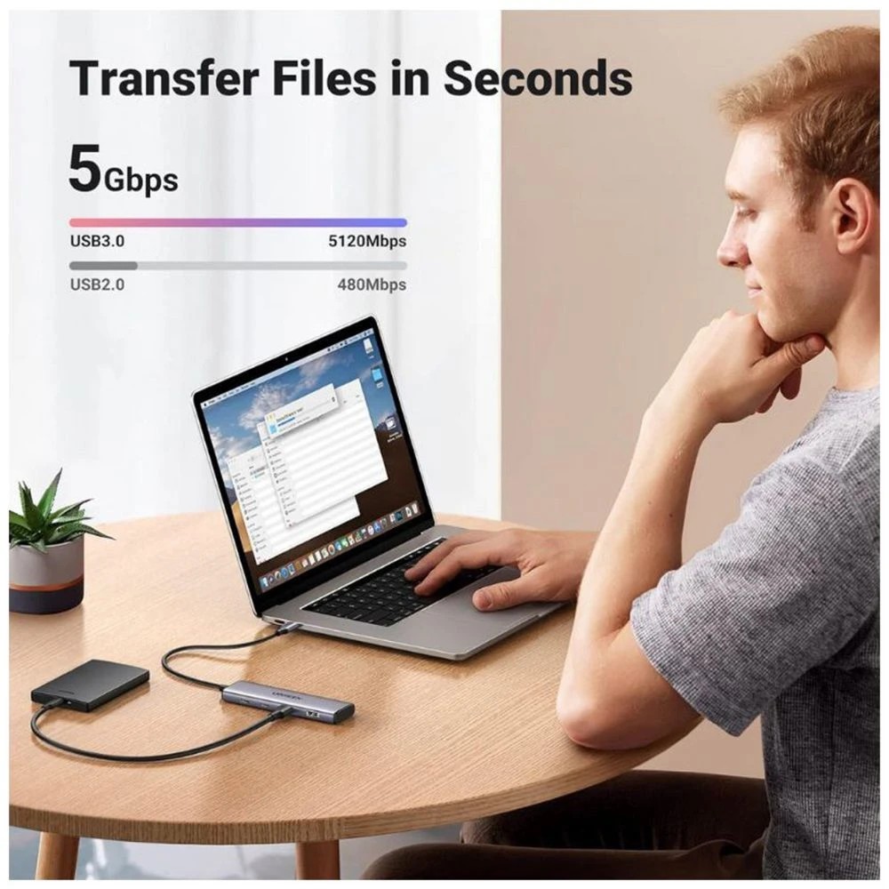 3 UGREEN 4-in-1 USB Hub Black, 3 of 6