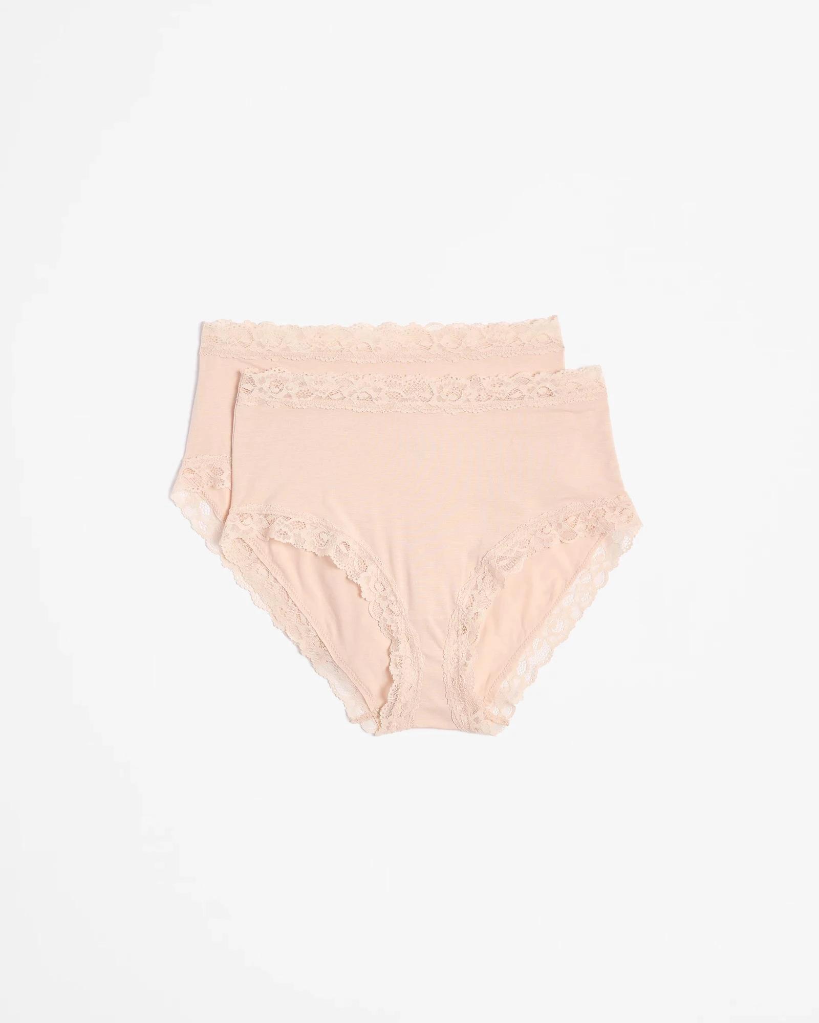 1 Target 2 Pack Modal and Lace Full Briefs BARE BEAUTY, 1 of 4