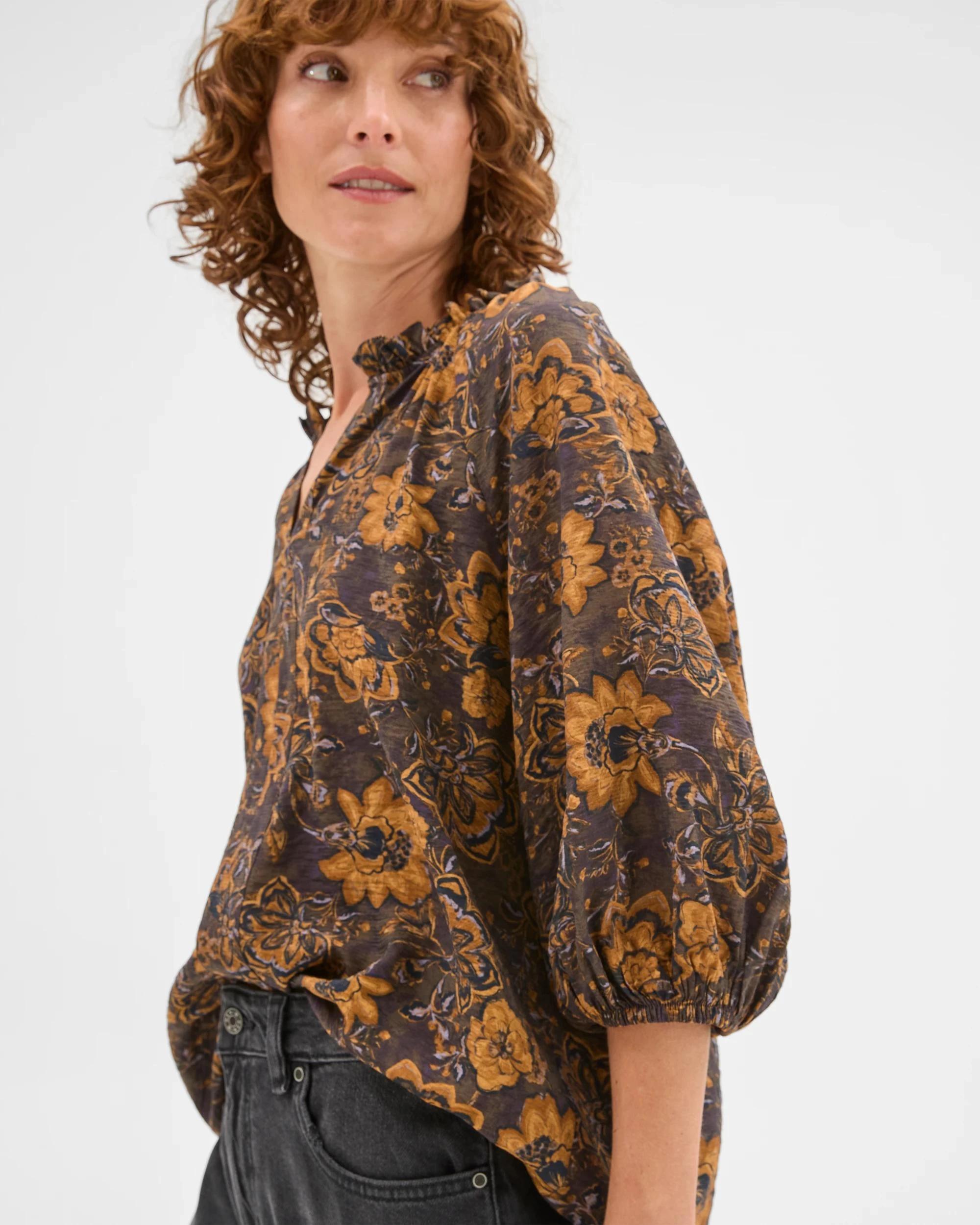 5 Target Woman Soft Gather Neck Blouse PAISLEY, 5 of 7