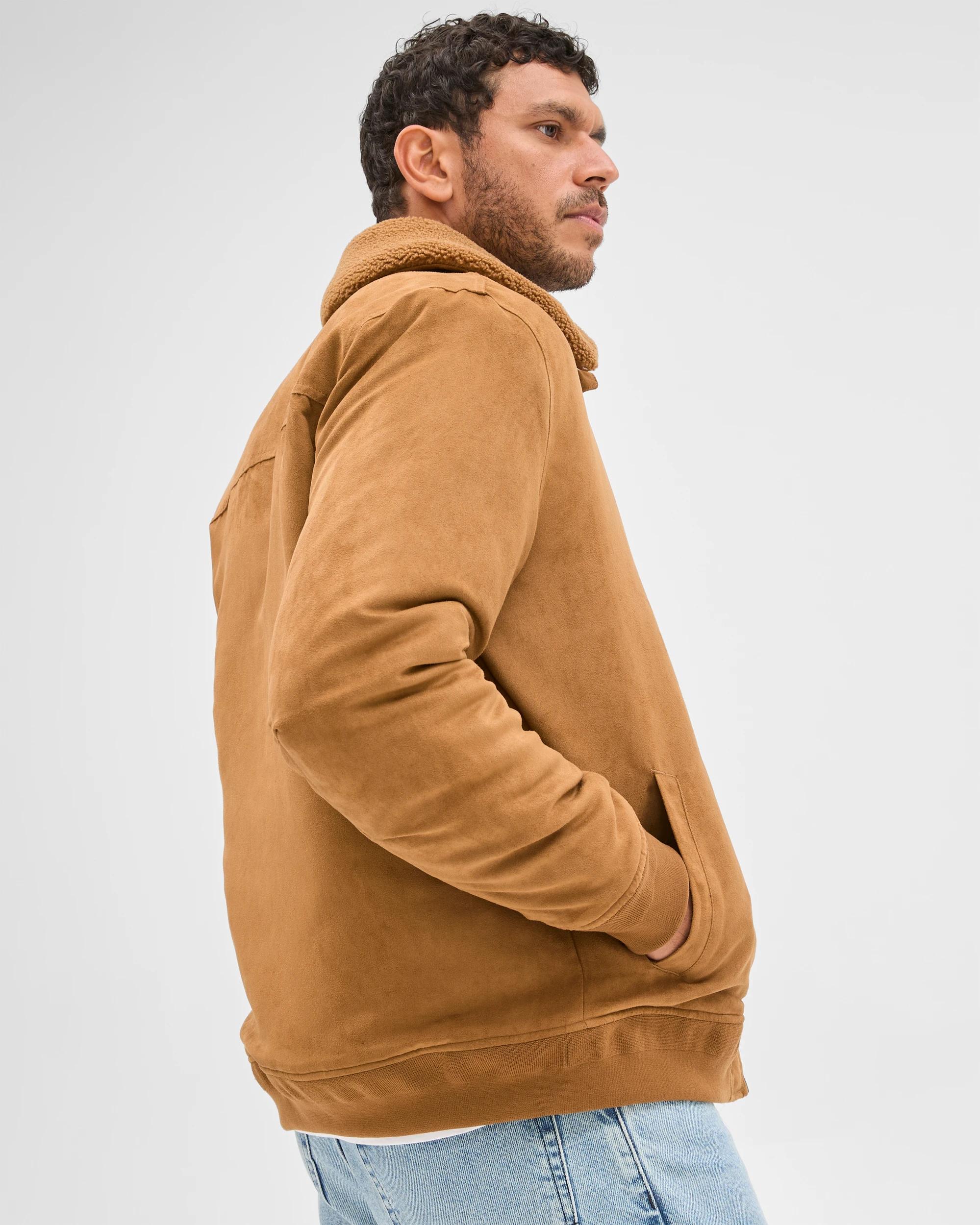 5 Target Man Faux Suede Jacket WALNUT, 5 of 6