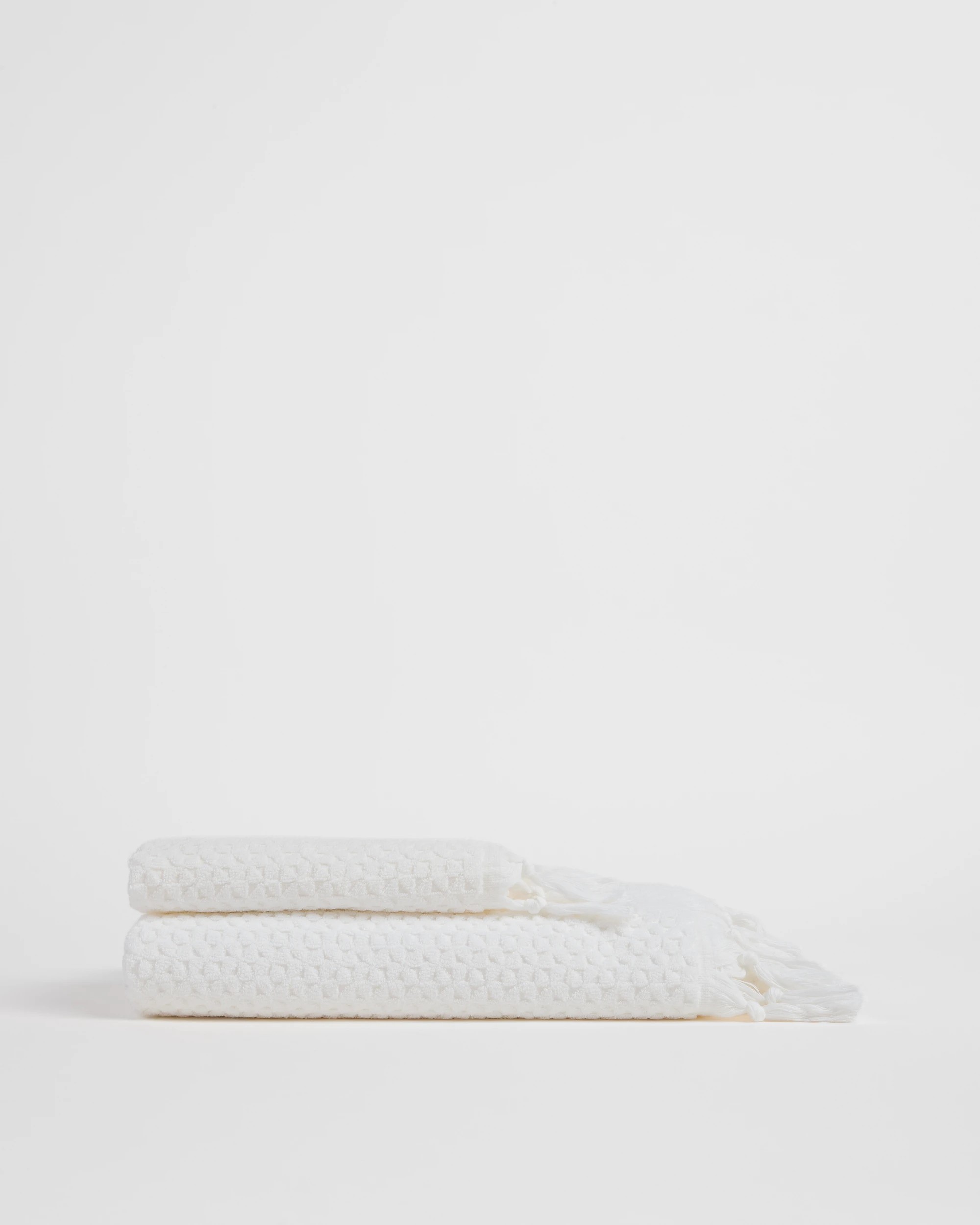 2 Target Laynie Australian Cotton Textured Bath Towel - White, 2 of 3