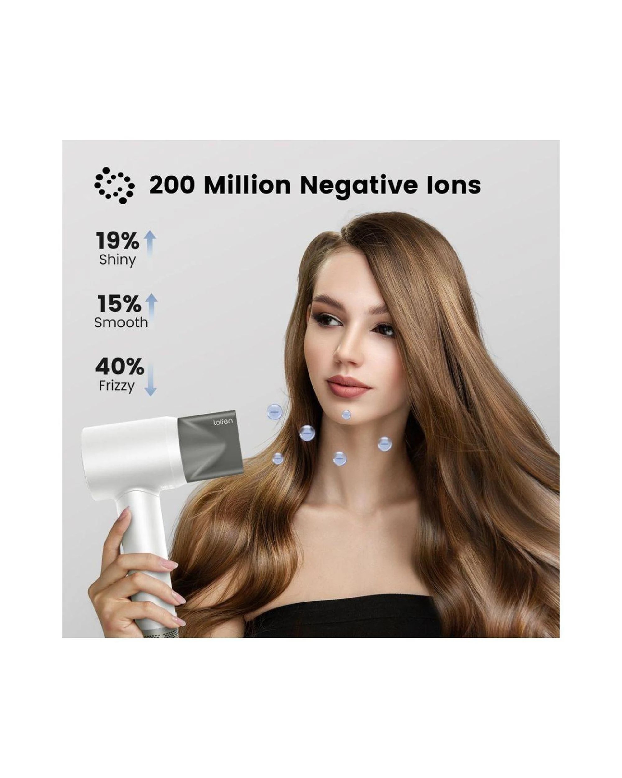 7 Laifen Swift Special High Speed Hair Dryer Pearl White 110000 RPM with 3 Styling Nozzles, 7 of 9