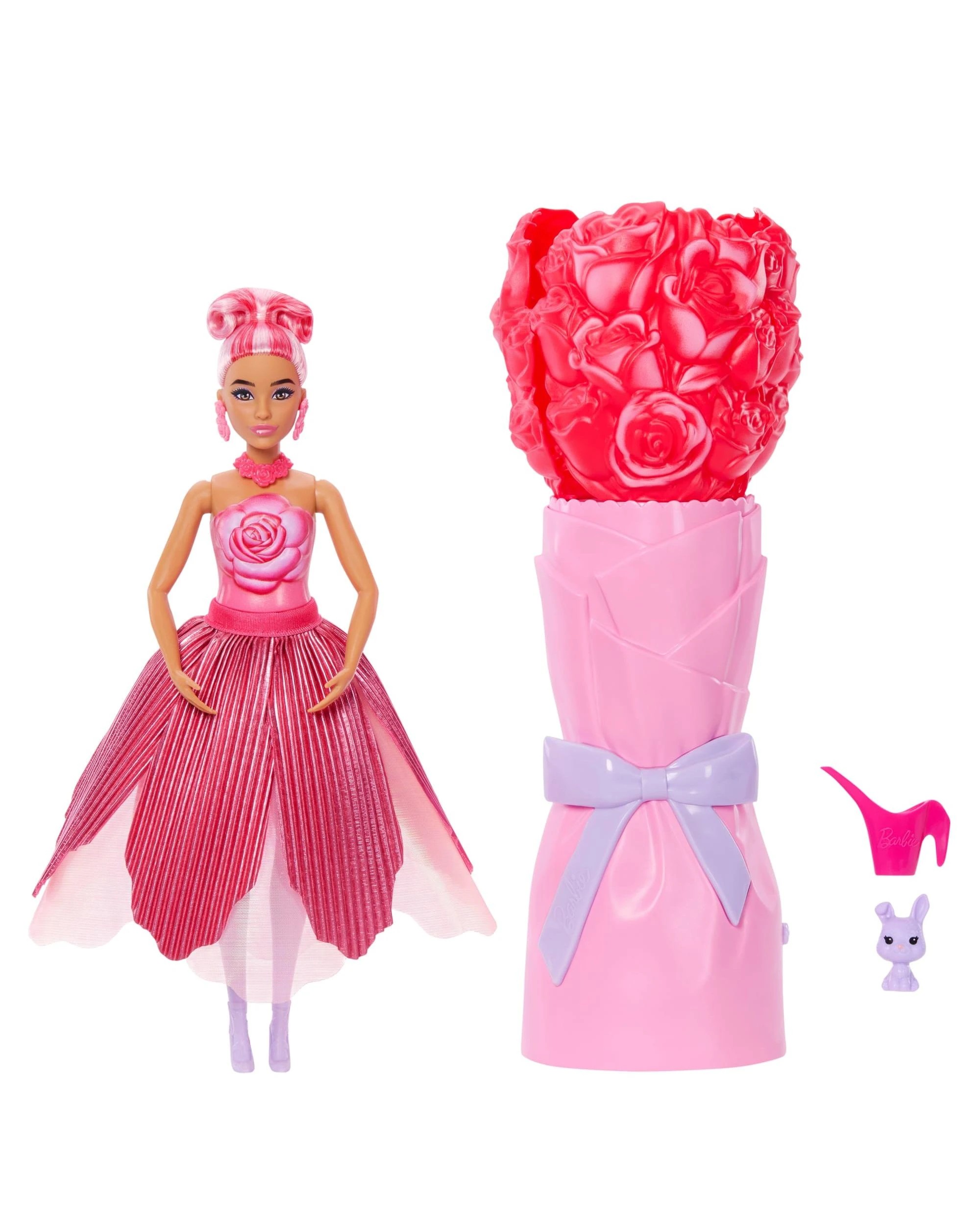 2 Mattel Barbie Pop Reveal Petal Pop Series Scented Doll - Rose, 2 of 6