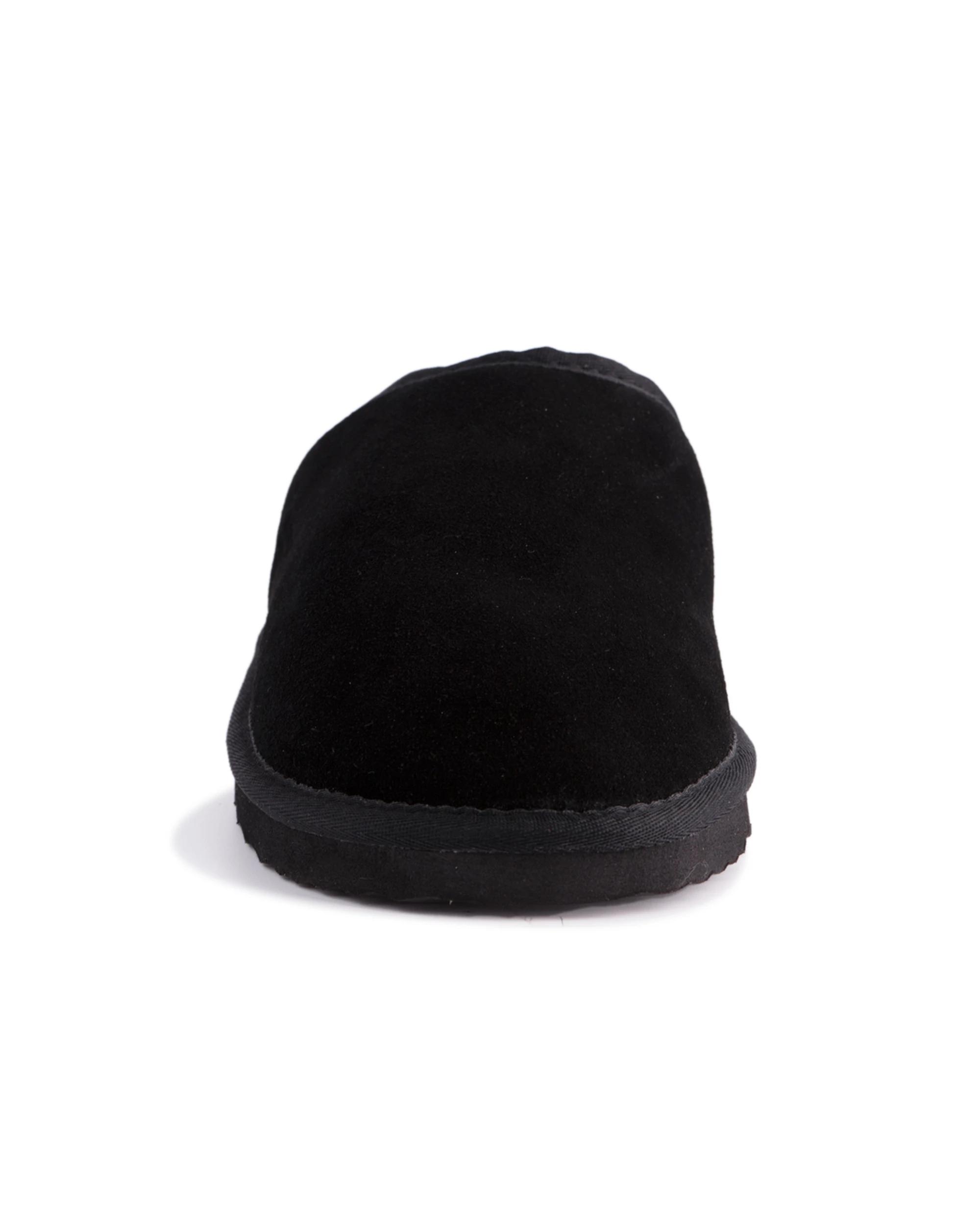 4 AUS WOOLI Sheepskin Wool Manly Slippers BLACK, 4 of 5