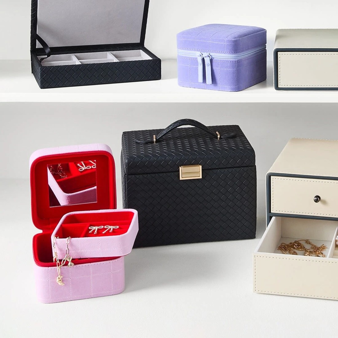 10 Black Weave Jewellery Case, 10 of 10