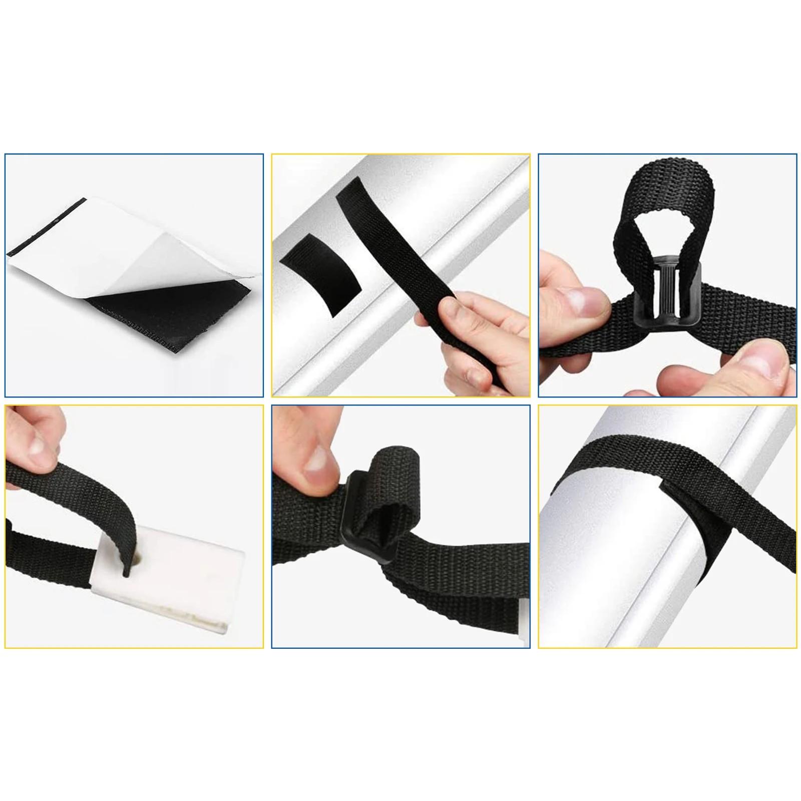 2 Alfordson Pool Cover Roller Straps Kit 8PCS Swimming Pool Blanket Attachment - Black, 2 of 4