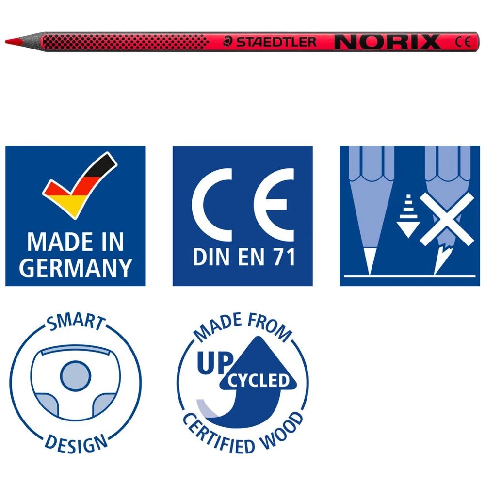 6 Staedtler Norix Colour Pencils Assorted 12 Pack, 6 of 7