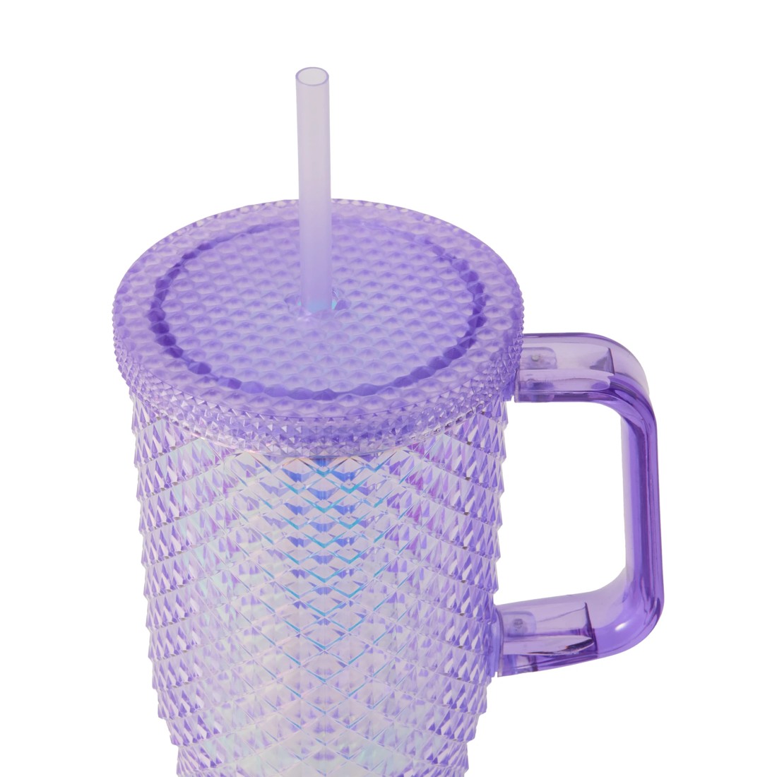 4 650ml Lilac Textured Tumbler with Handle, 4 of 5