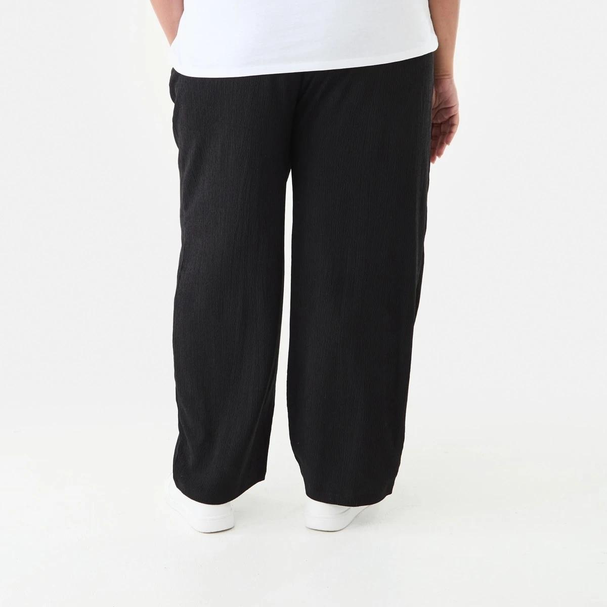 3 Curve Textured Knit Pants Black, 3 of 5