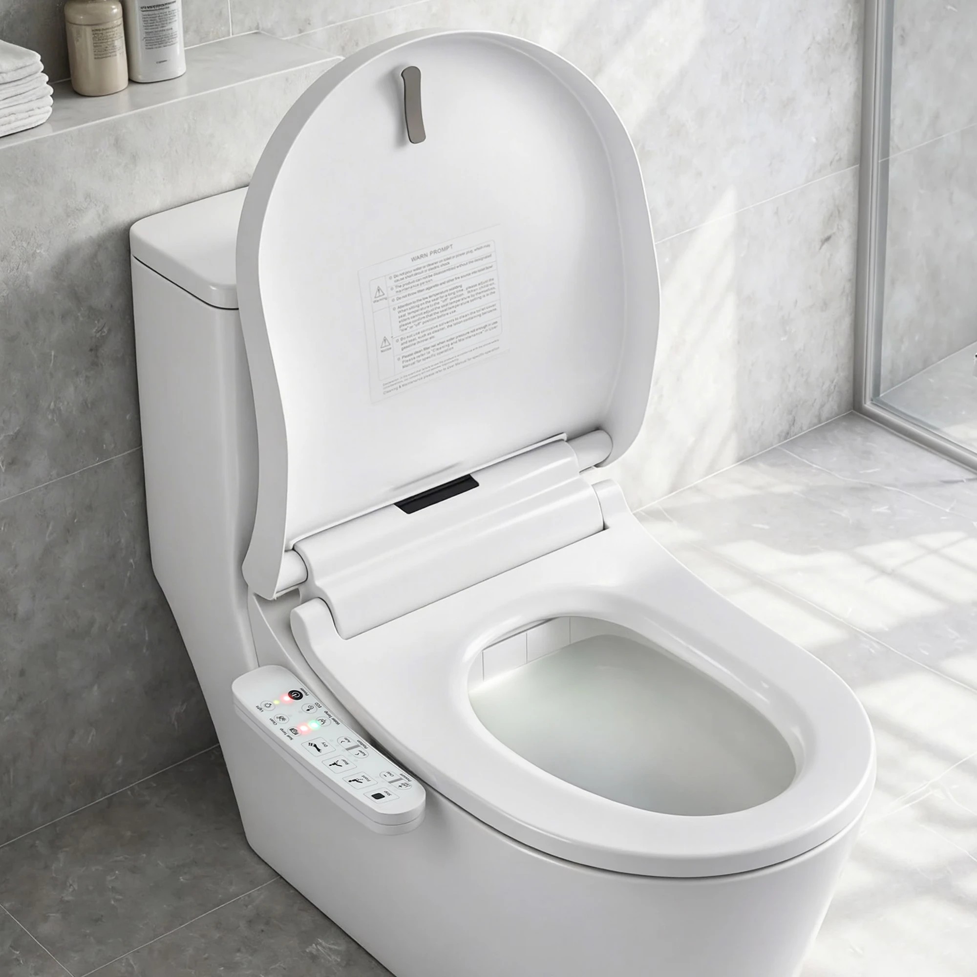 3 Cefito Smart Electric Bidet Toilet Seat Cover D-Shape SIAA Material - White, 3 of 3