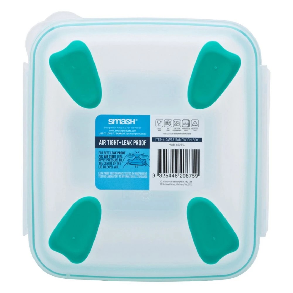 2 Smash Leakproof Sandwich Box Green, 2 of 3