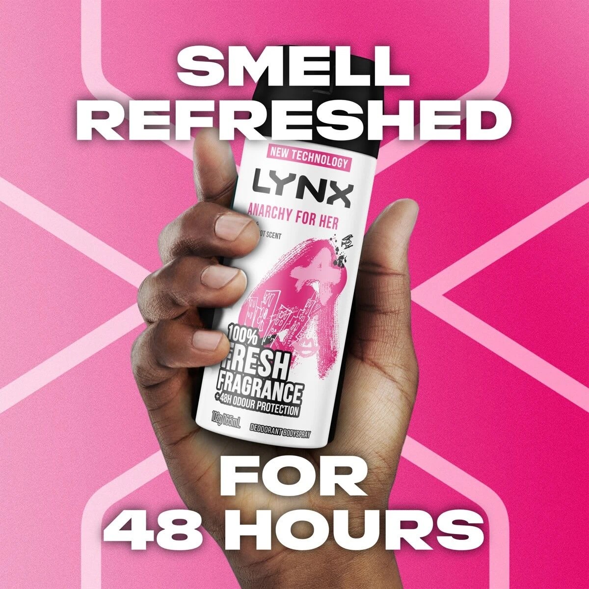 3 LYNX Anarchy For Her Deodorant Bodyspray - Rose and Bergamot Scented, 3 of 7