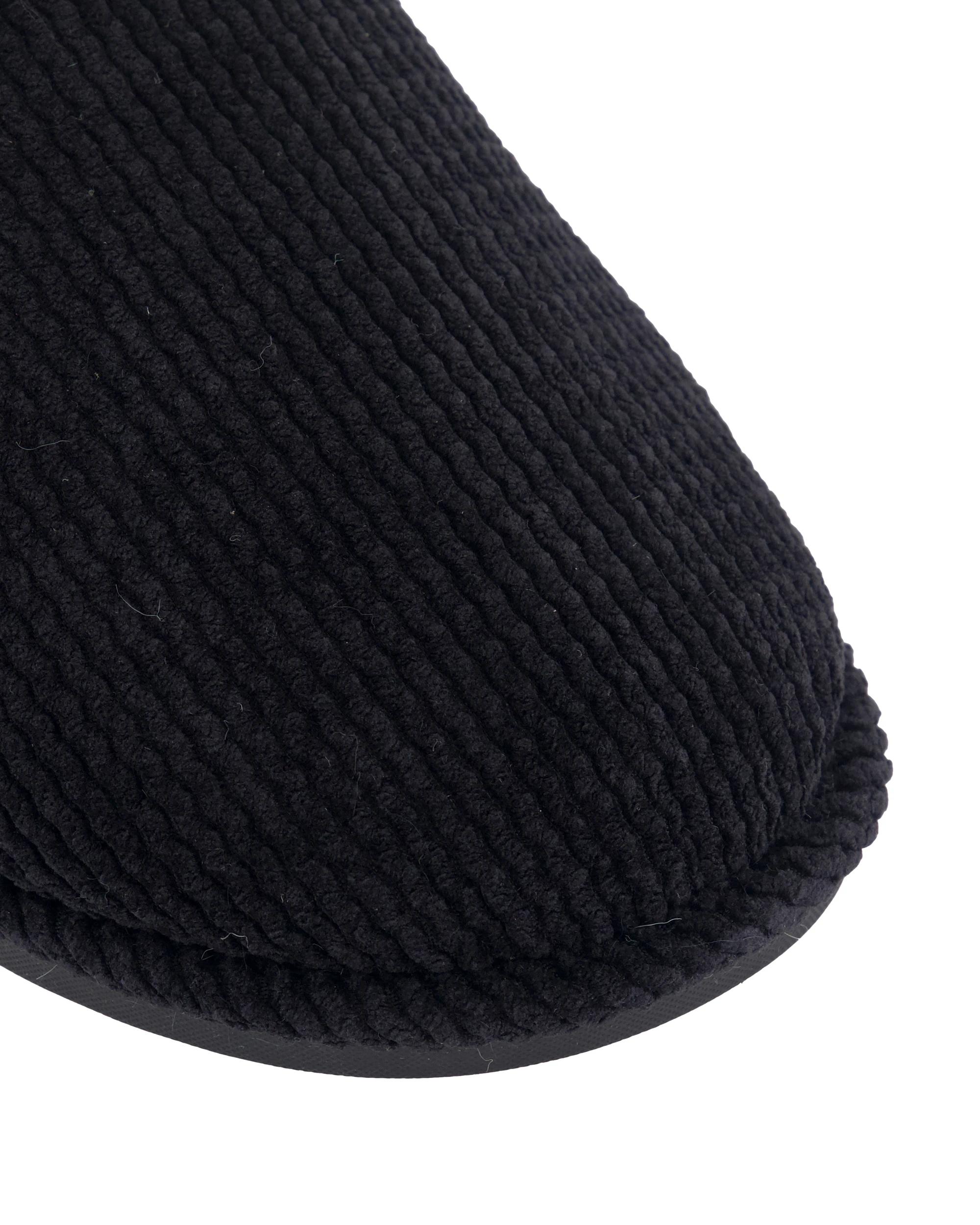 3 Velour Corduroy Scuffs Black, 3 of 3