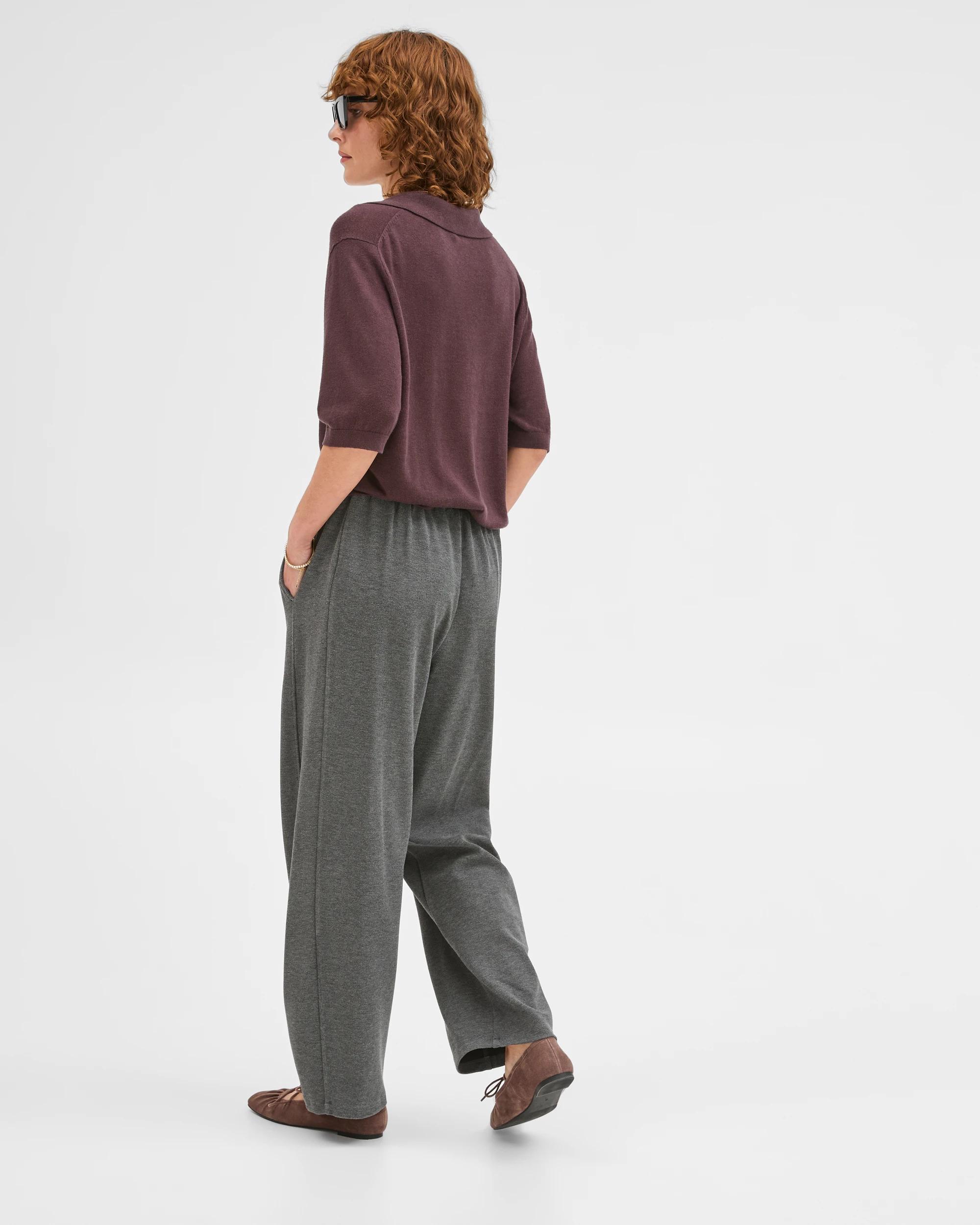 5 Target Woman Barrel Leg Jogger Pants GREY MELANGE, 5 of 5