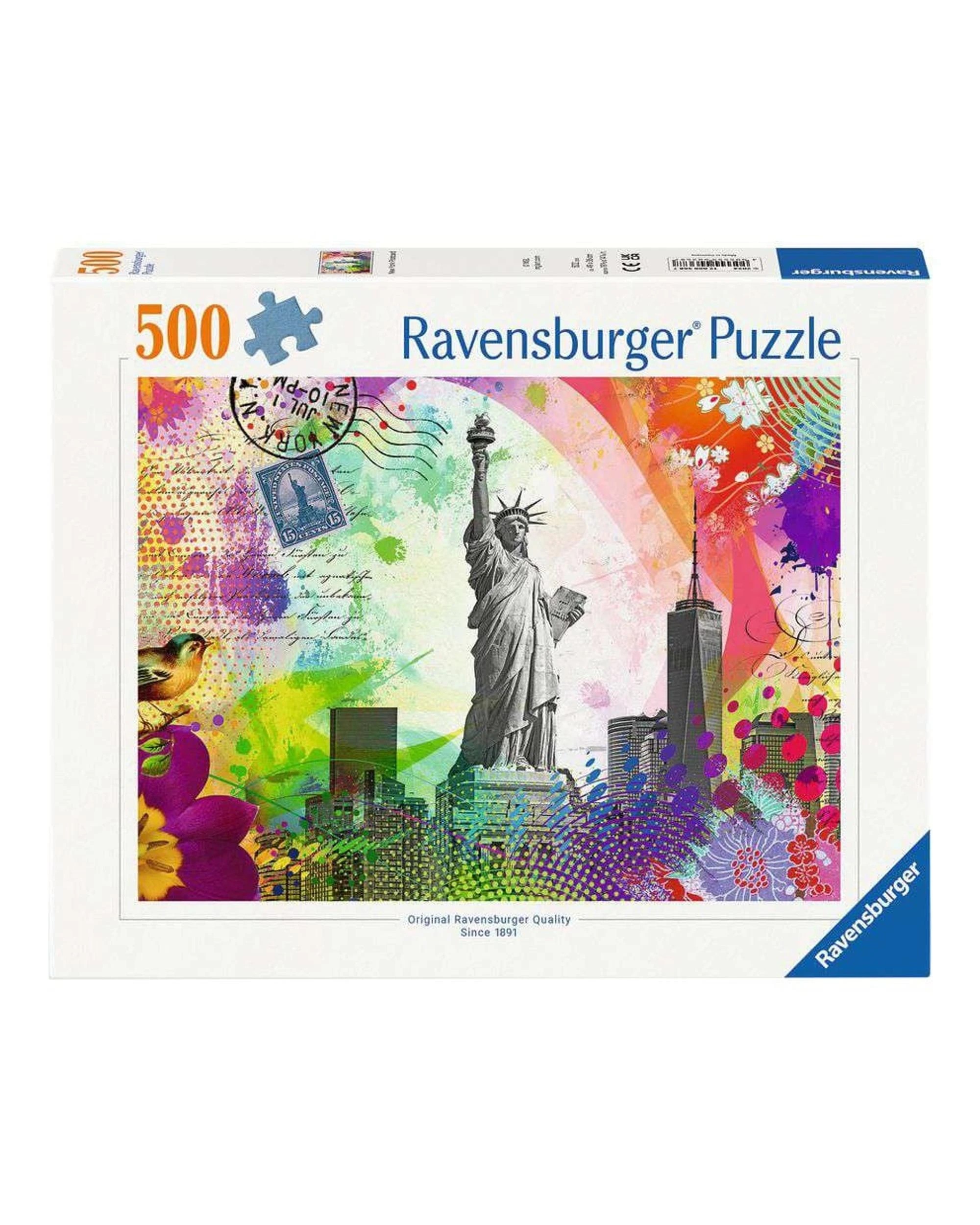 1 Ravensburger New York Postcard 500 Piece Jigsaw Puzzle, 1 of 1