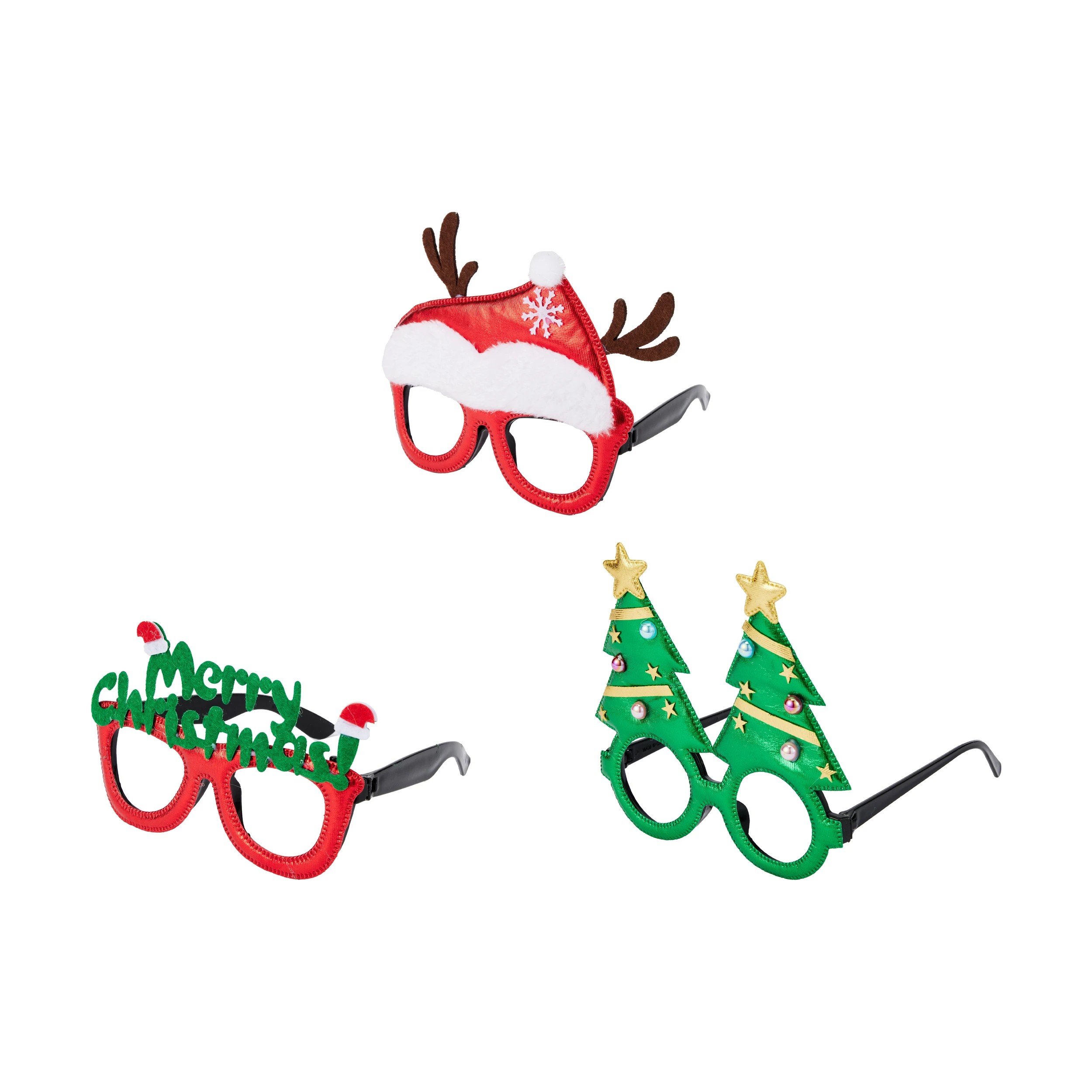 4 Christmas Novelty Glasses - Assorted, 4 of 6