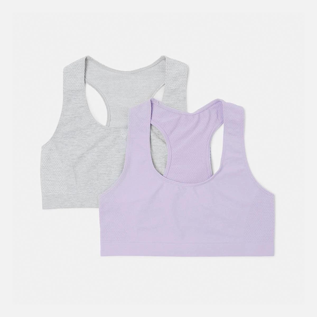 1 2 Pack Seam Free Crop Top Ice Whtmrl, 1 of 6