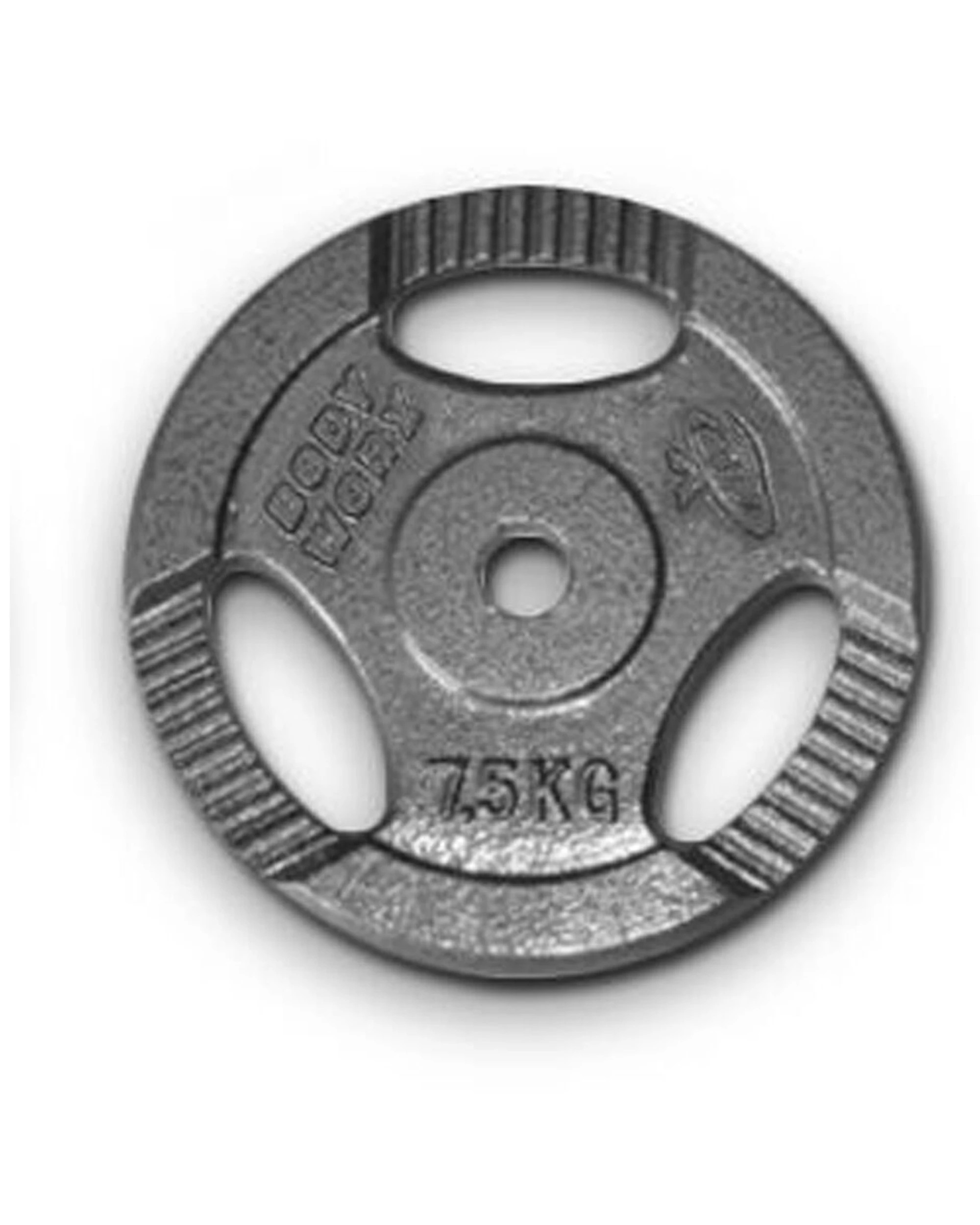 2 Bodyworx Ezy Grip Standard Disc Weight Plate 2 Pack 7.5kg Cast Iron Home Gym - Black, 2 of 2