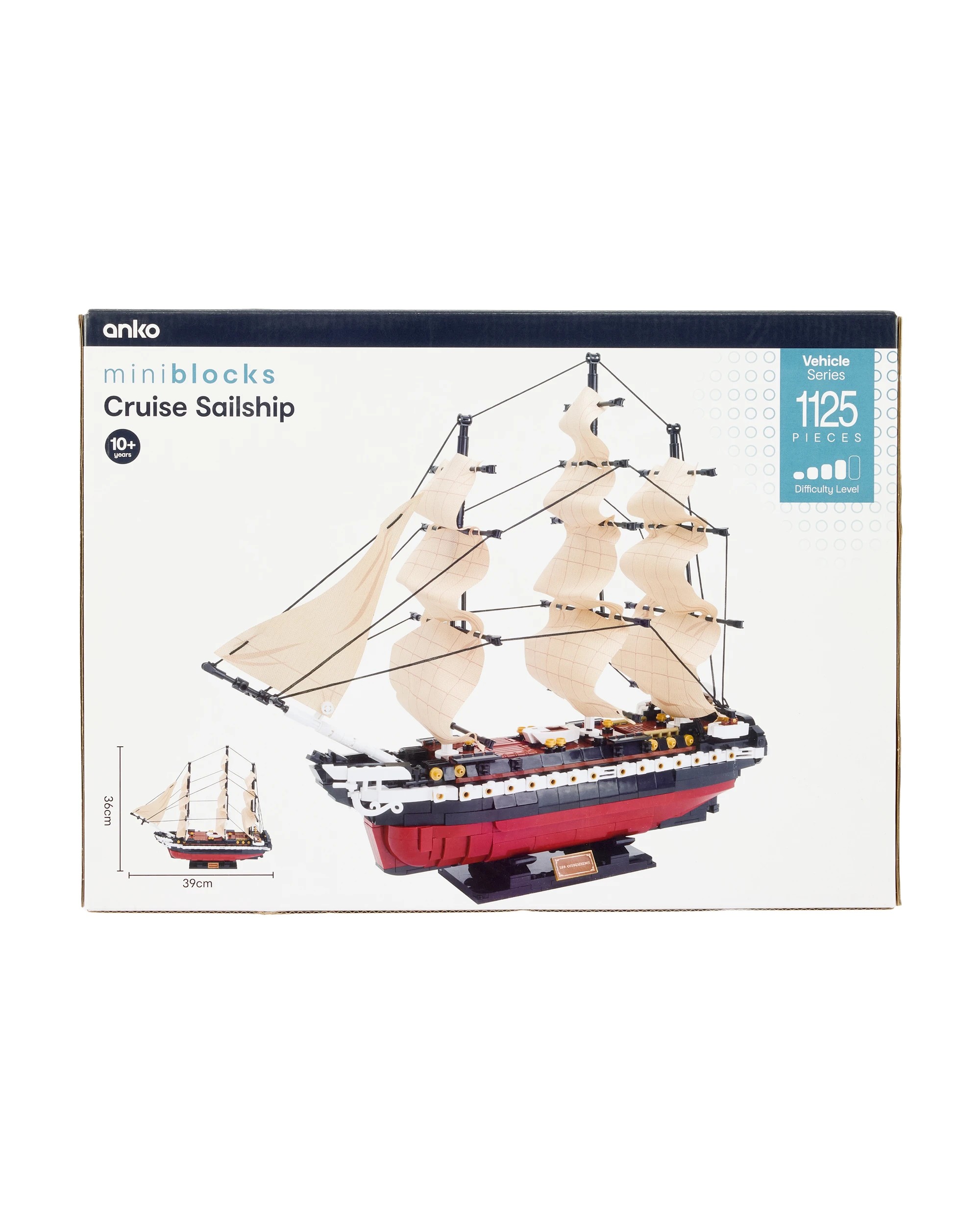 8 1125 Piece Mini Blocks Vehicle Series: Cruise Sailship, 8 of 8