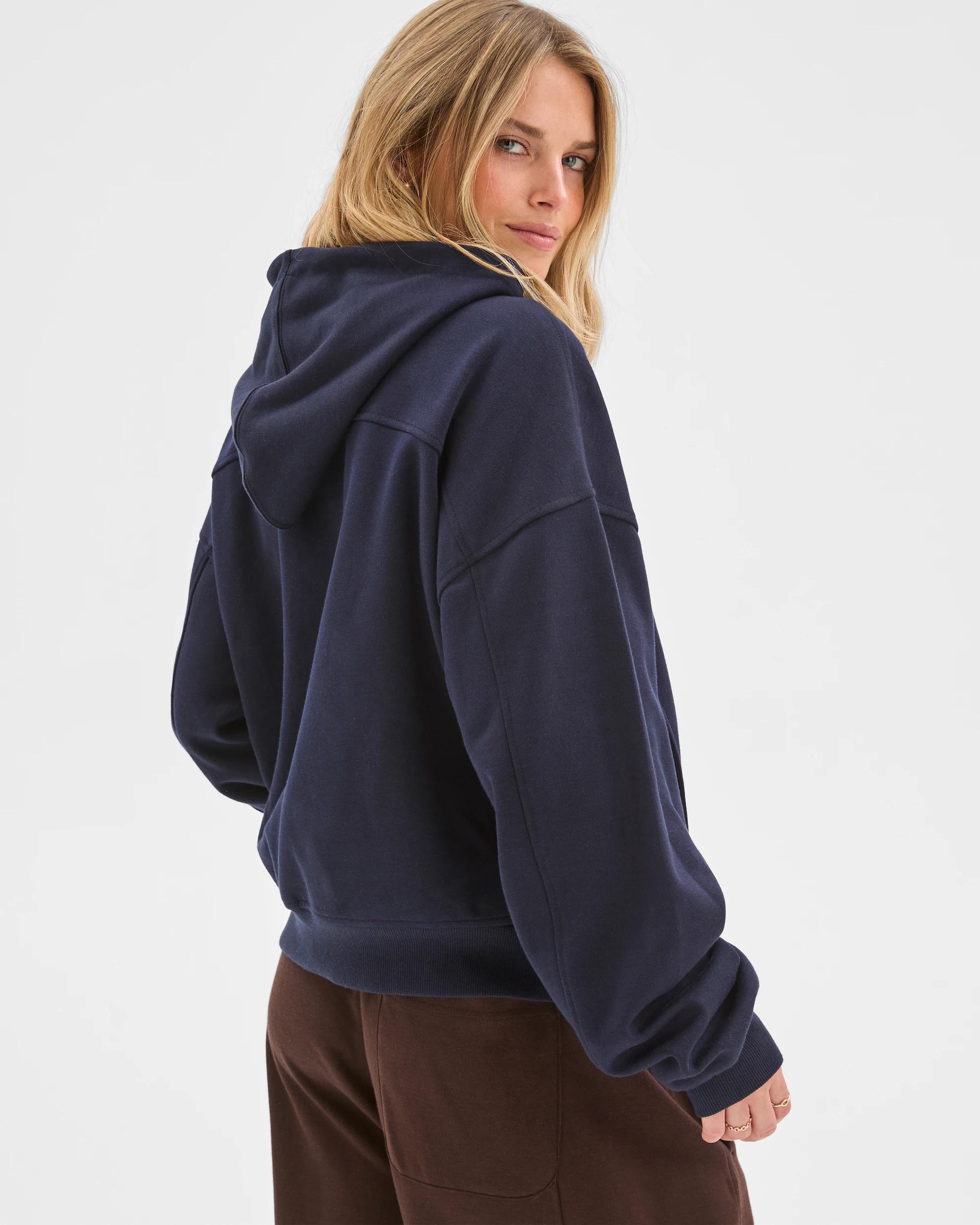 7 Lily Loves Panelled Hoodie DEEP NAVY, 7 of 7