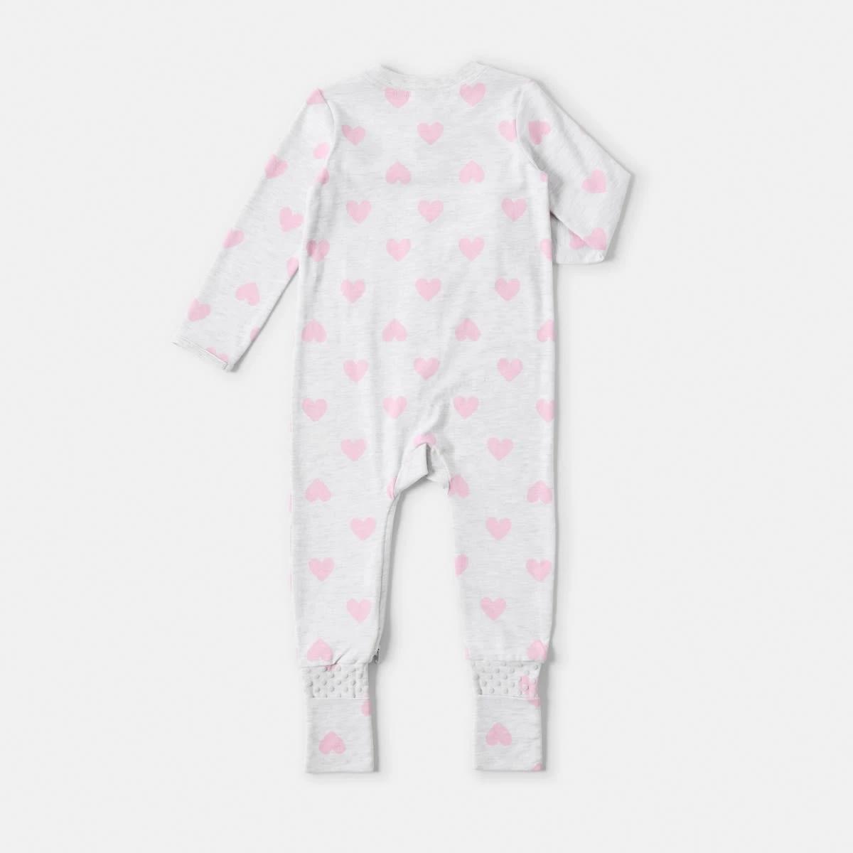 2 Turn Cuff Coverall Wht Heart, 2 of 3