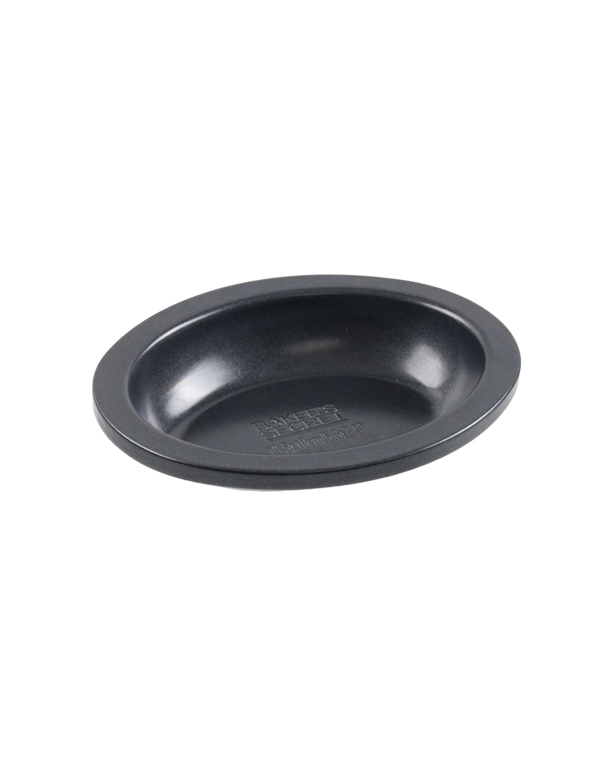 1 Bakers Secret Ultimate Non-Stick Individual Oval Pie Dish 13.5x10cm - Black, 1 of 4