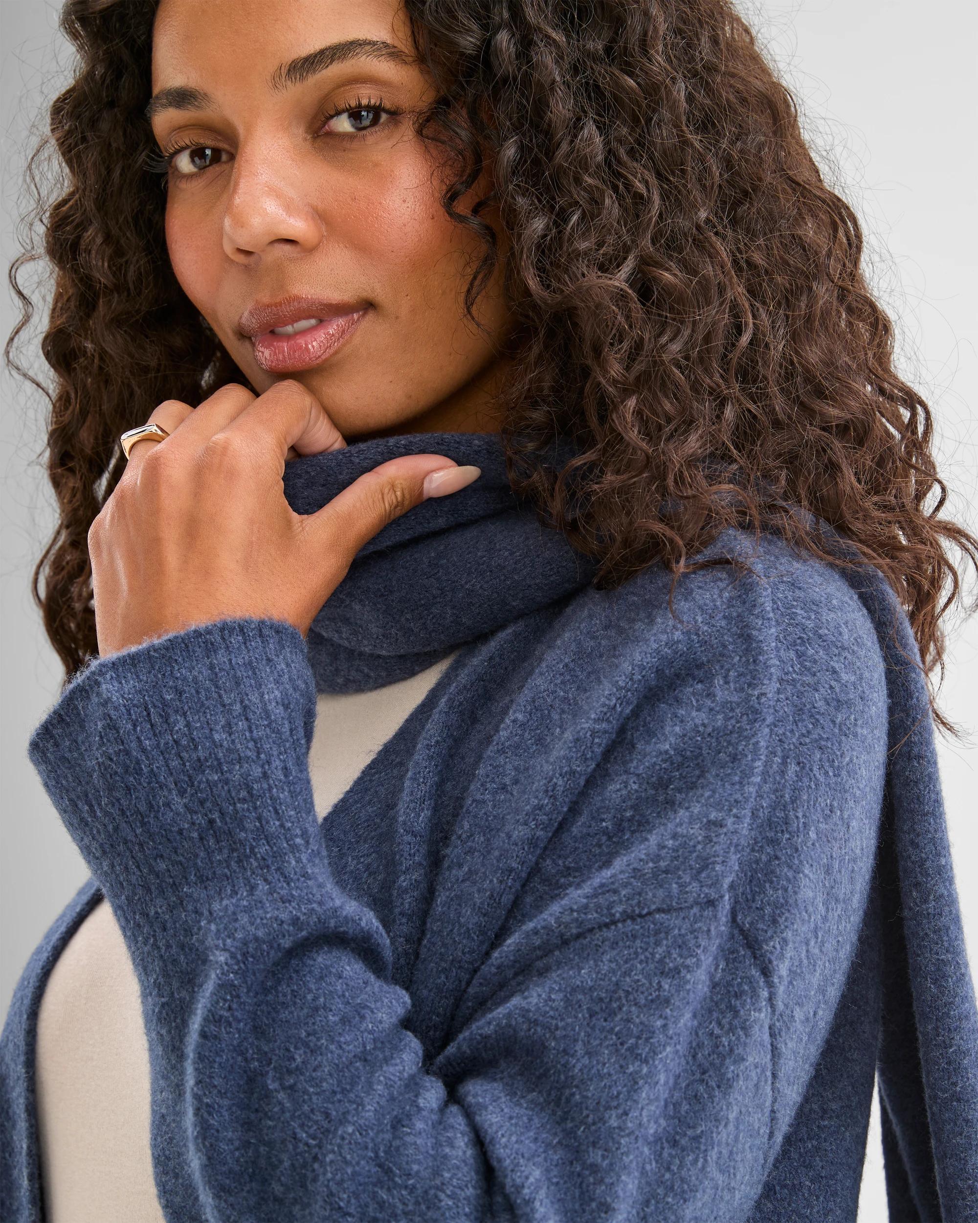 4 Target Woman Supersoft Edge To Edge Cardigan NAVY MARLE, 4 of 6