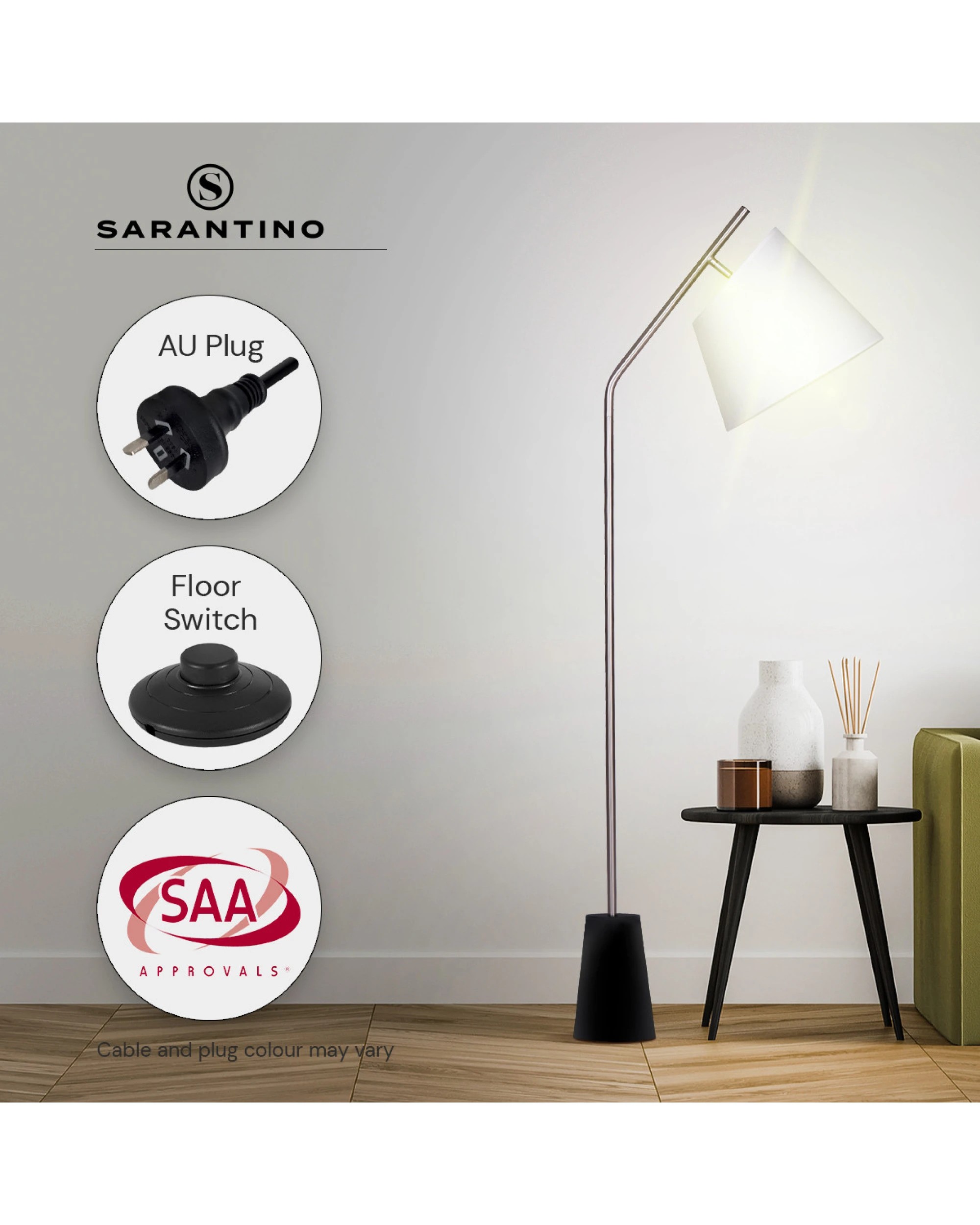 9 Sarantino Modern Arc Floor Lamp, 9 of 10