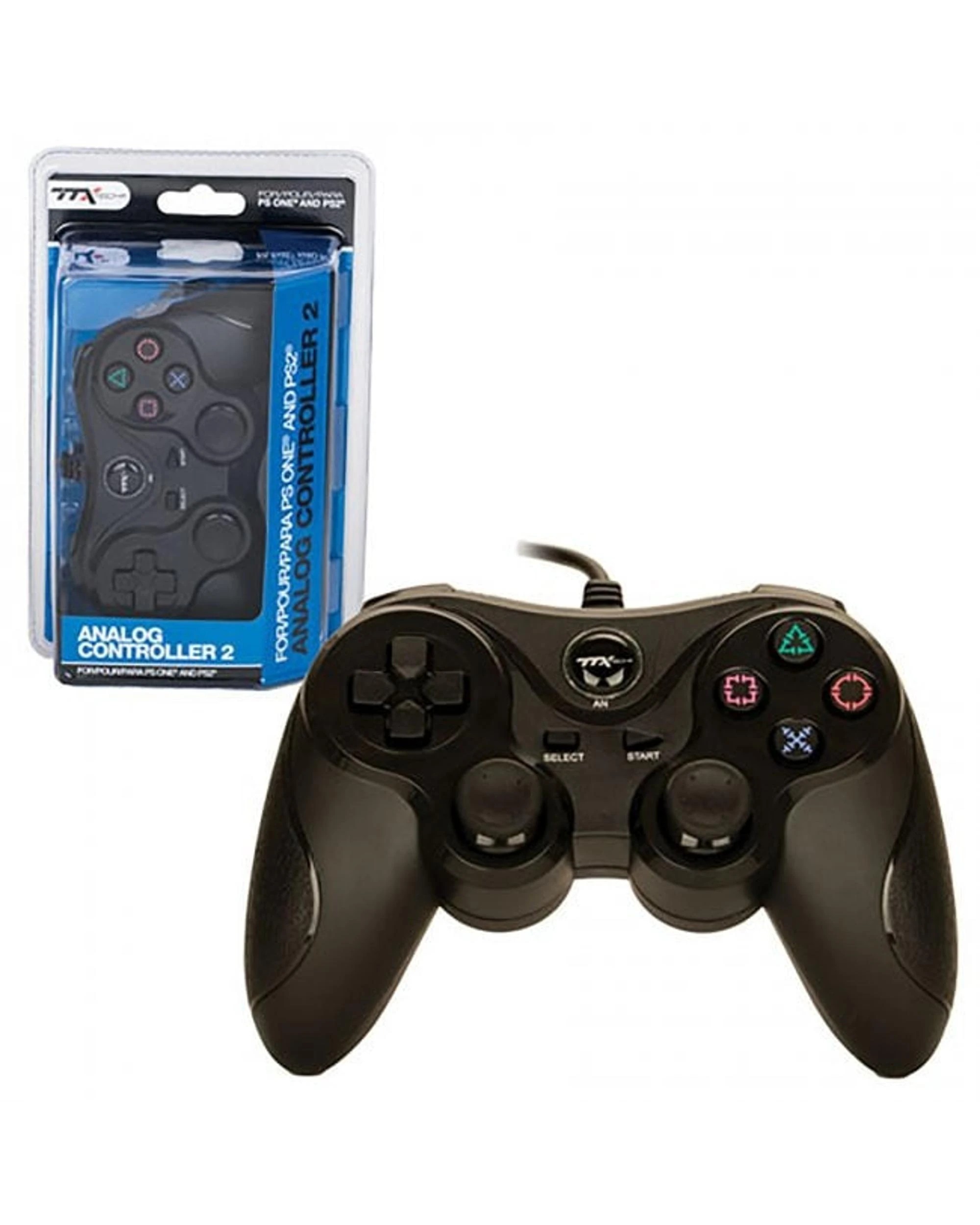 1 TTX PS1 and PS2 Analog Controller 2 - Black, 1 of 1