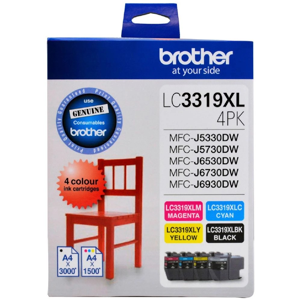 1 Brother LC 3319XL Ink Cartridges 4 Colour Value Pack, 1 of 5