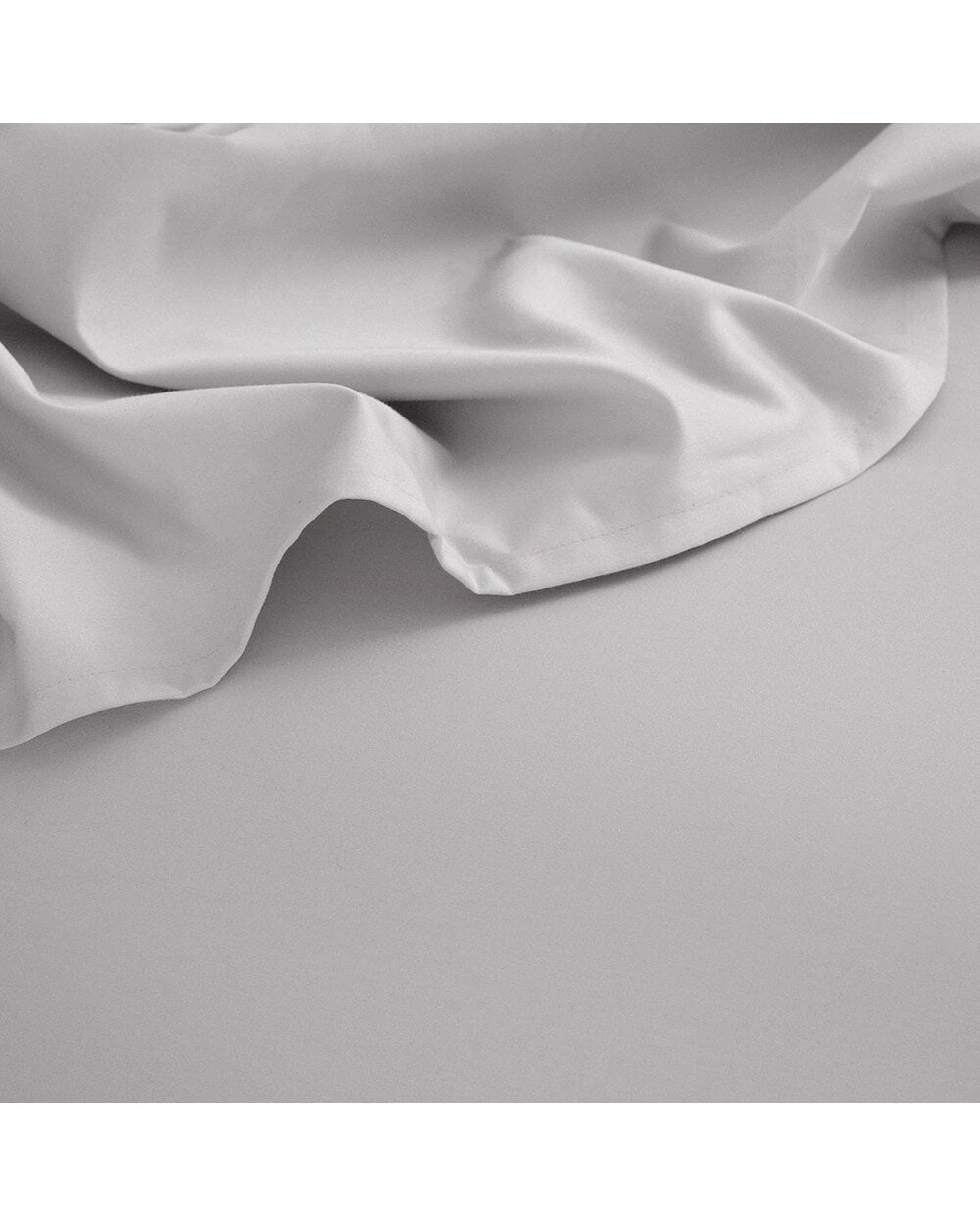 2 Canningvale Mille 1000TC Long Staple Cotton Bed Sheet Pillowcase Set - Super King Bed - Silver, 2 of 5