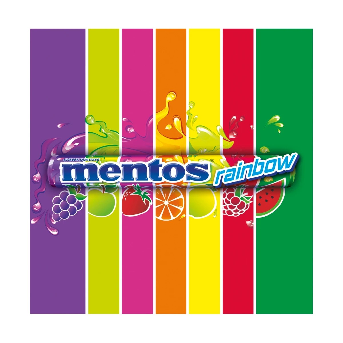 3 Mentos Candy Rainbow Roll Chewy Dragees 37.5g, 3 of 4