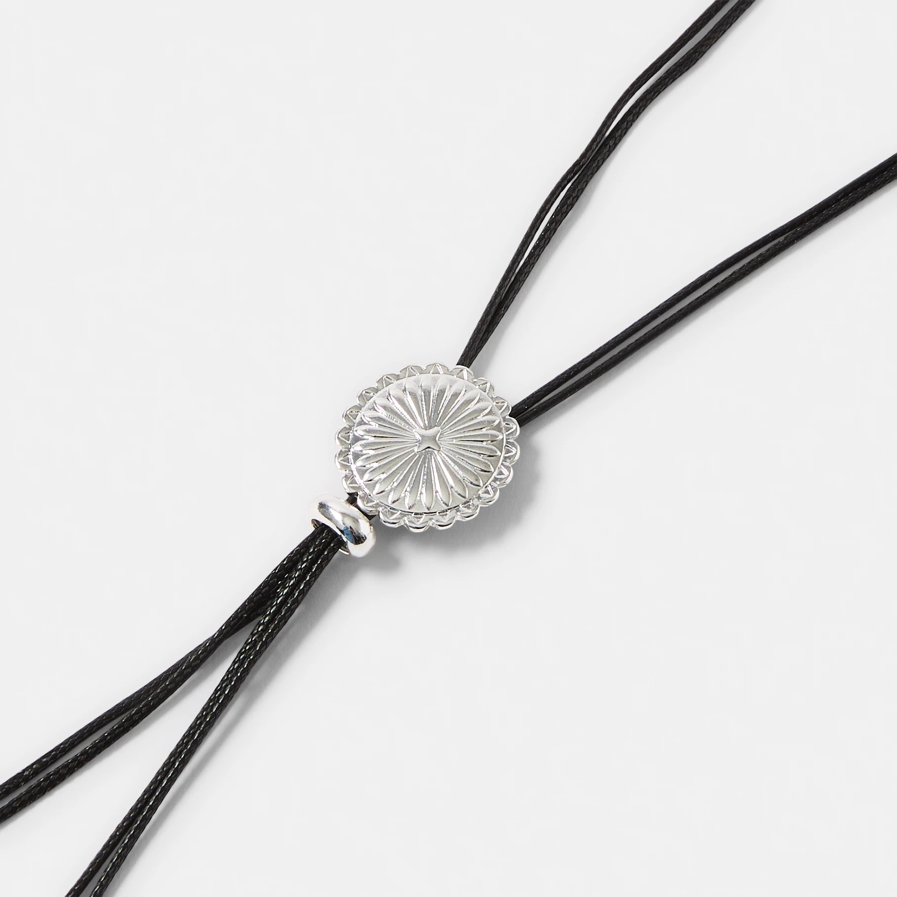 2 Bolo Necklace - Black and Silver Tone, 2 of 4