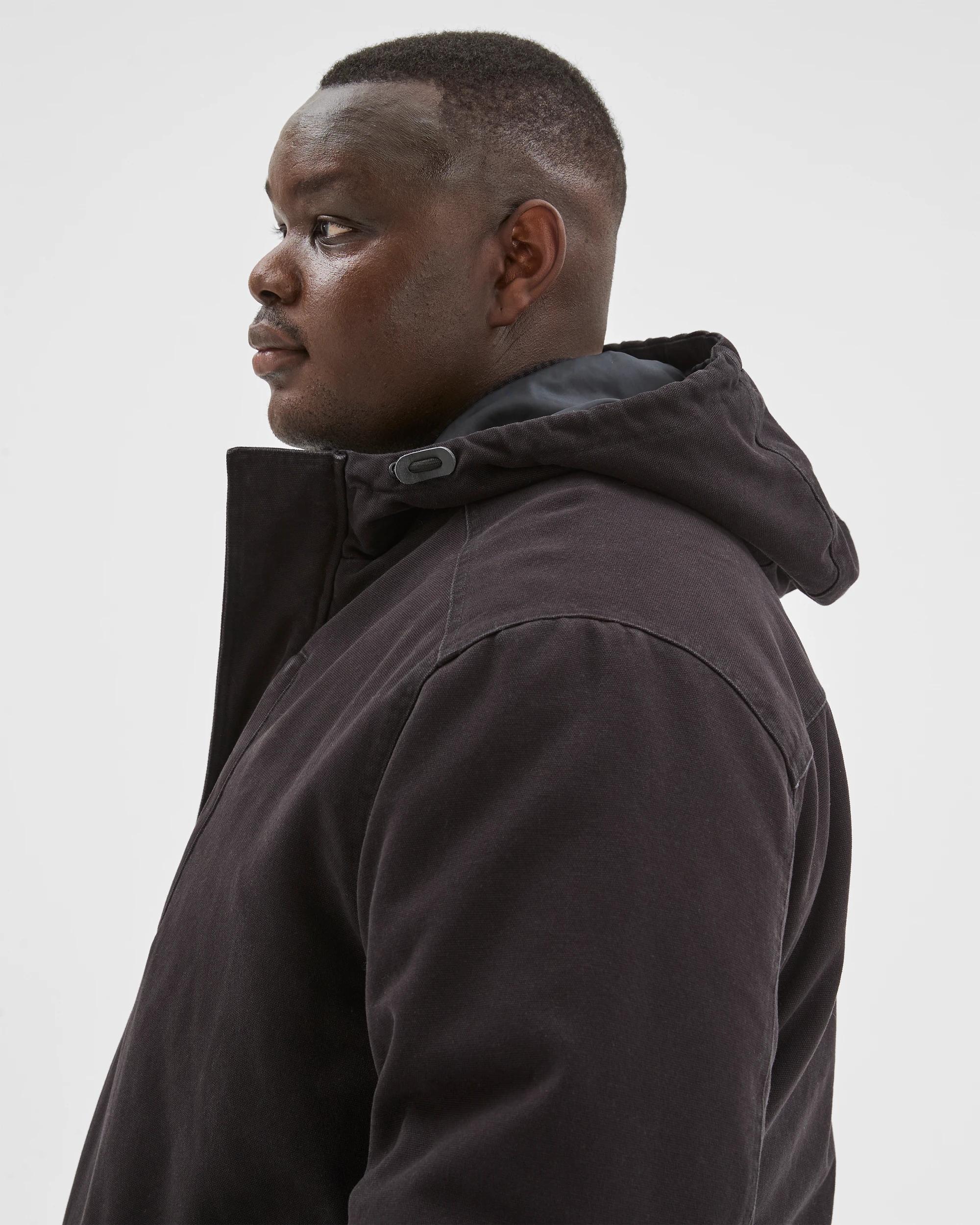5 Target Man Plus Plus Size Australian Cotton Canvas Parka Jacket BLACK, 5 of 7