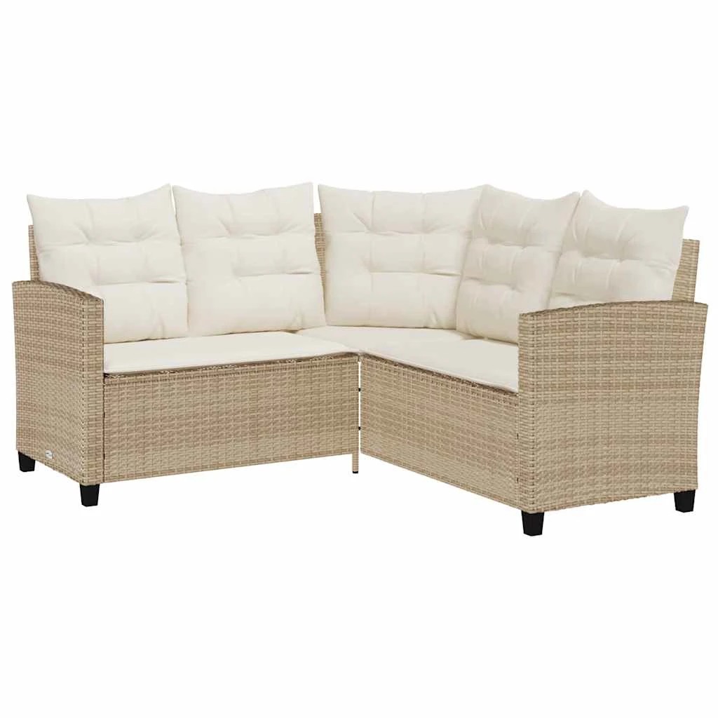 4 vidaXL Outdoor Sofa Set Removable Covers - Beige, 4 of 8