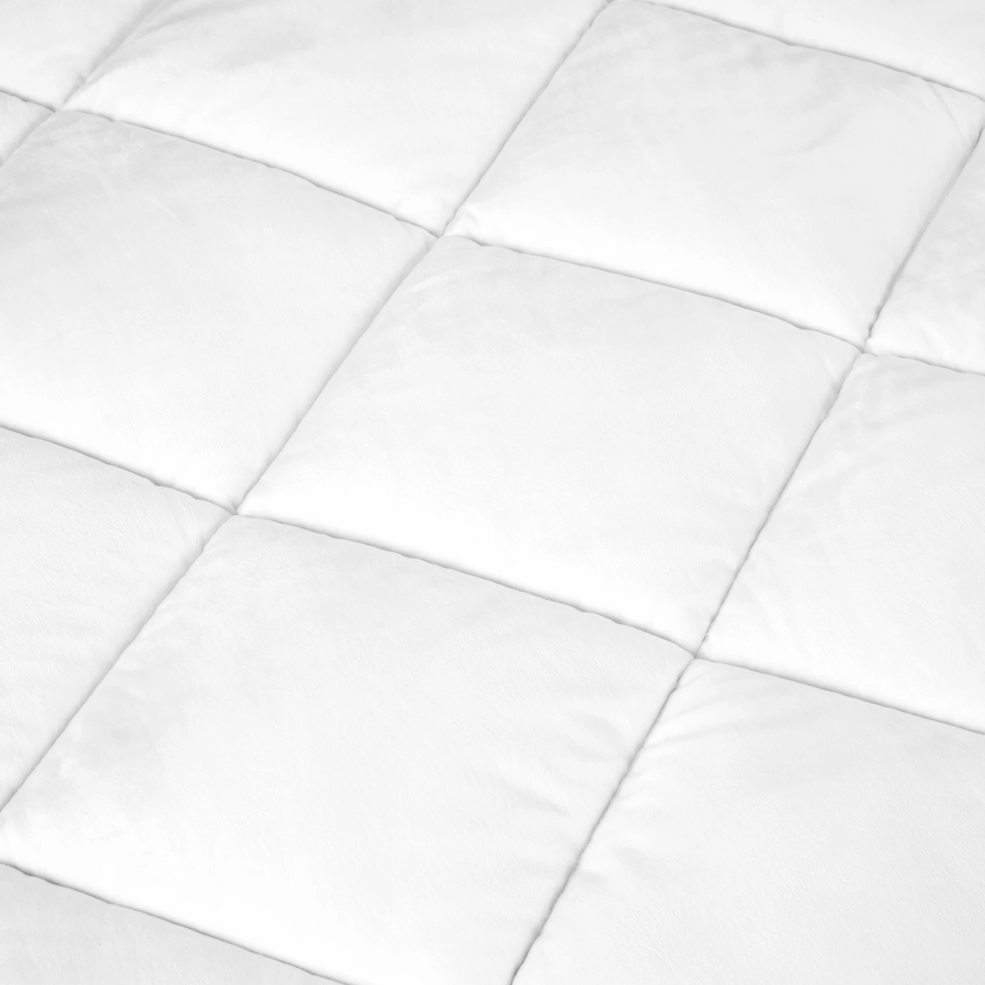 4 Reversible Plush Mattress Topper - Double Bed, White, 4 of 7