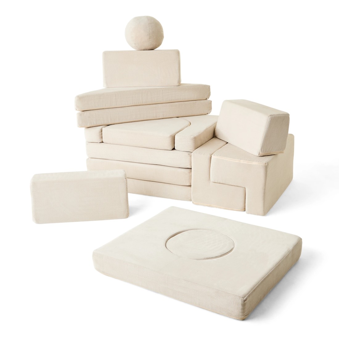 8 15 Piece Large Play Couch - Grey, 8 of 10